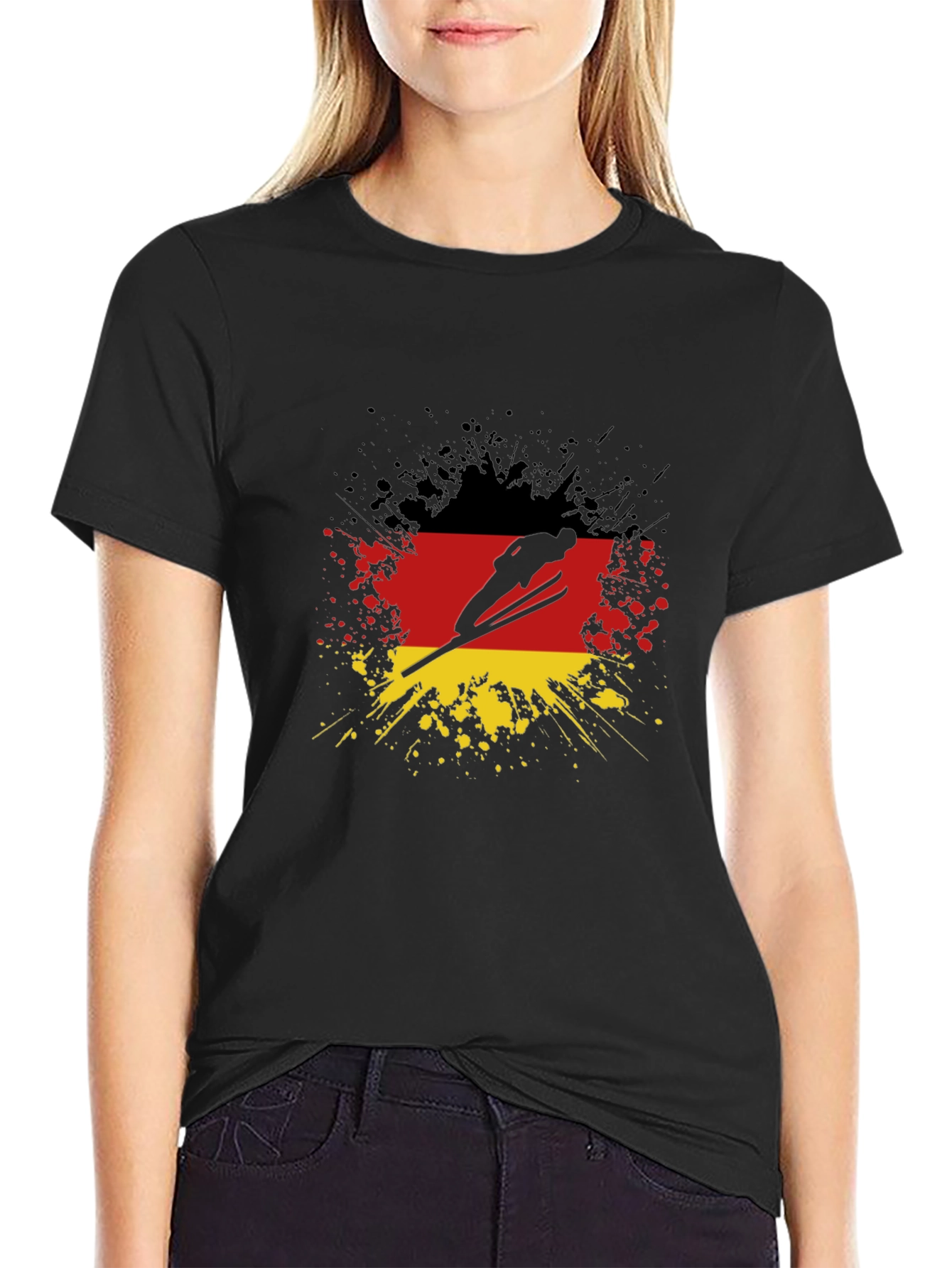 Germany Flag Ski Jumper T-Shirt