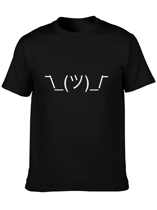 Shrug Emoji Graphic Tee - Black T-Shirt