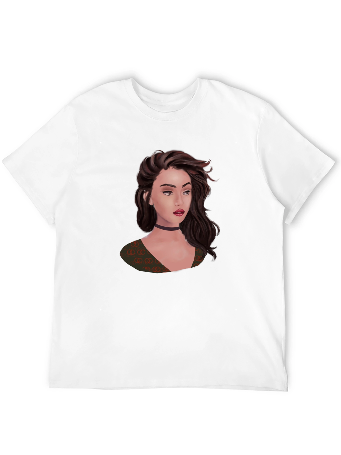 Stylish Black T-Shirt with Portrait Graphic