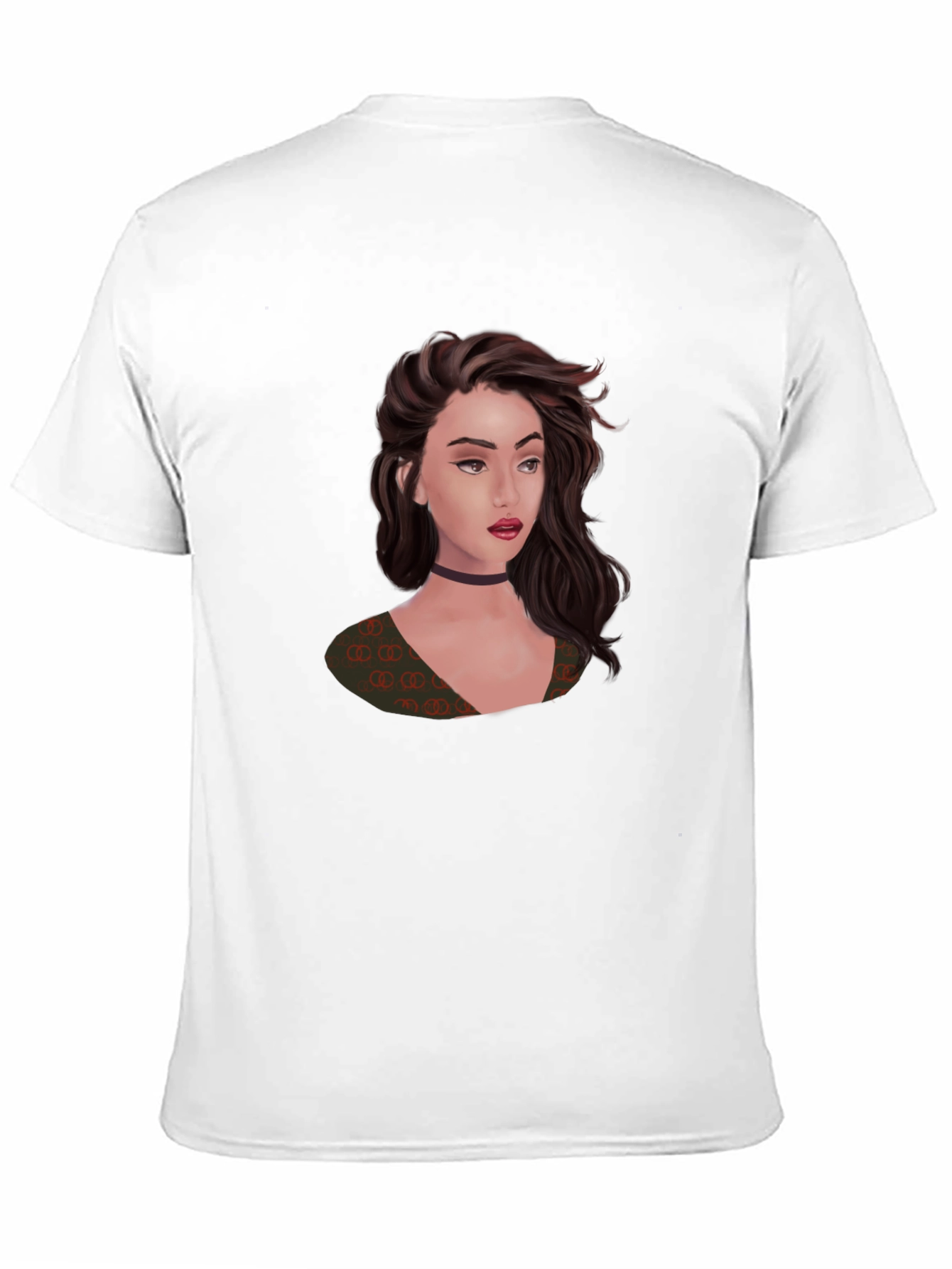 Stylish Black T-Shirt with Portrait Graphic