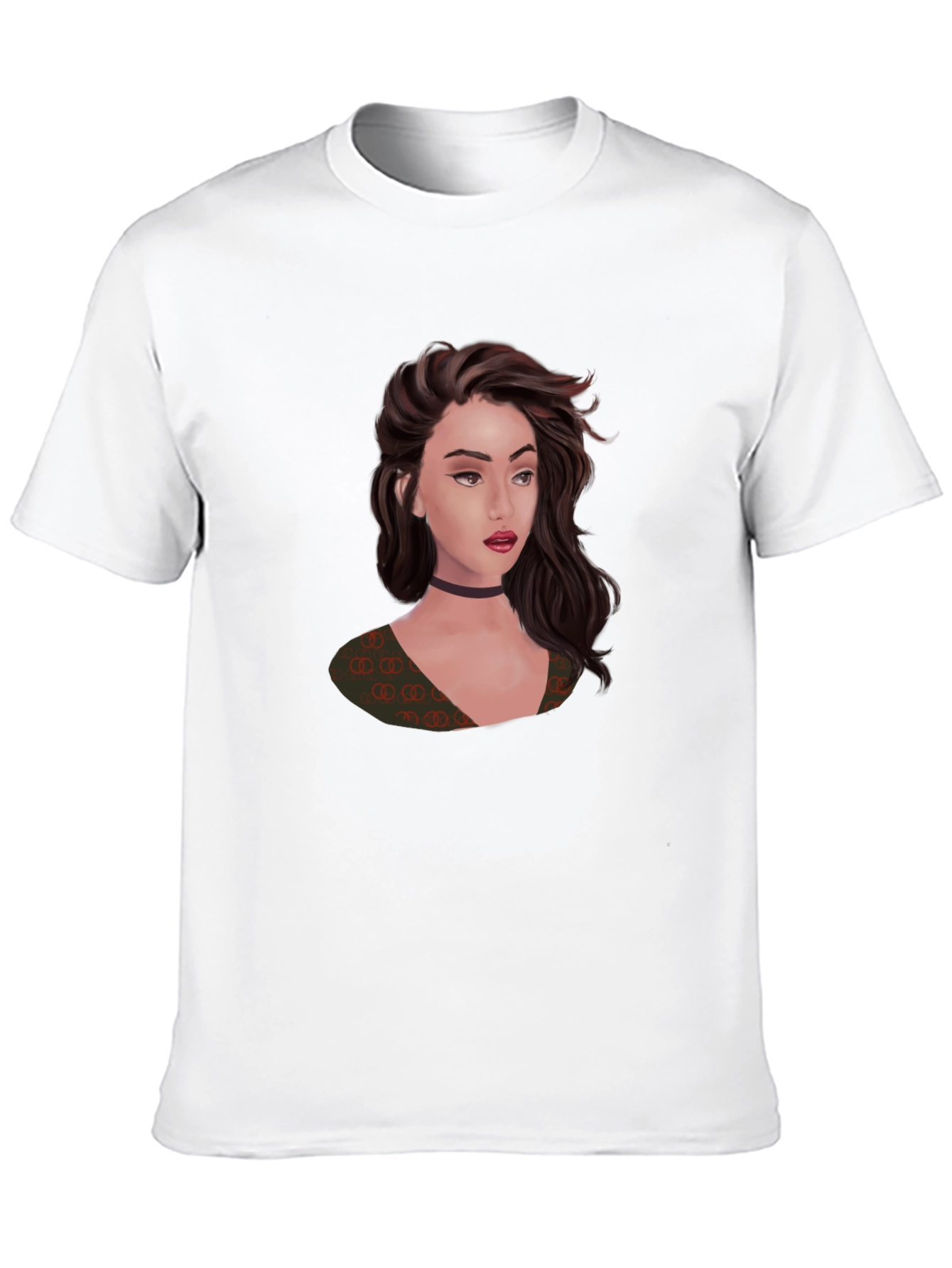 Stylish Black T-Shirt with Portrait Graphic