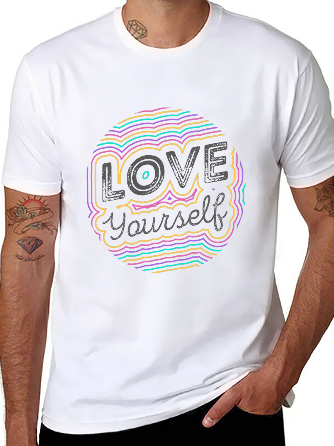 Love Yourself Graphic Tee - Black