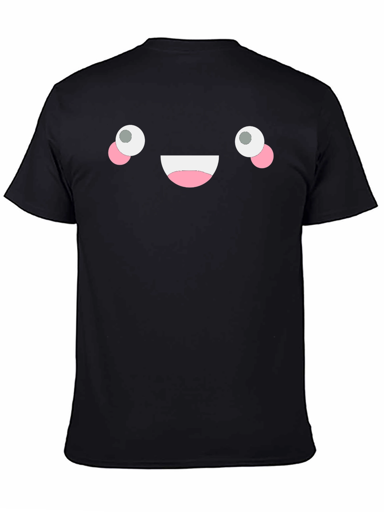 Happy Face Black T-Shirt - Fun Graphic Tee