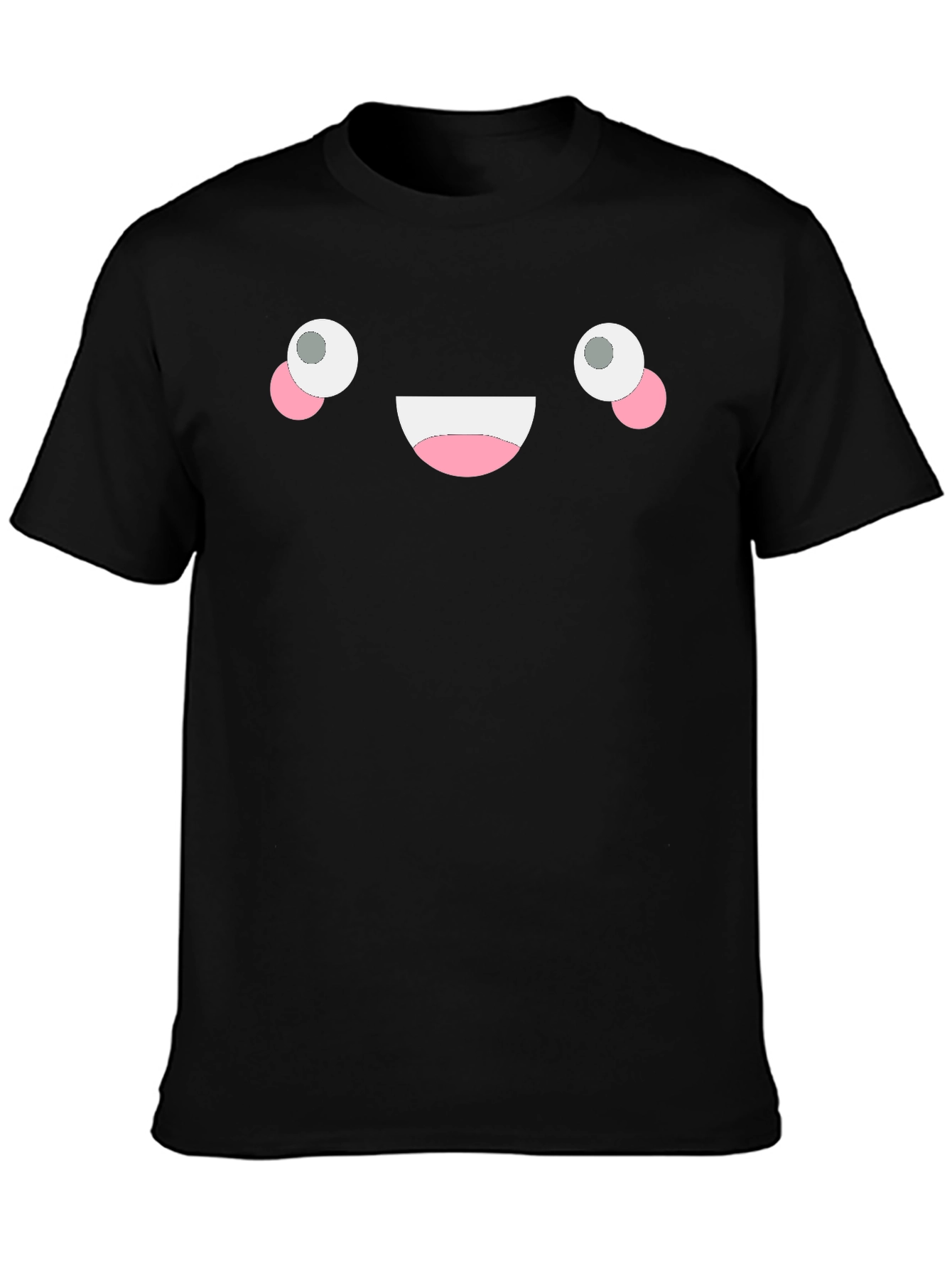Happy Face Black T-Shirt - Fun Graphic Tee