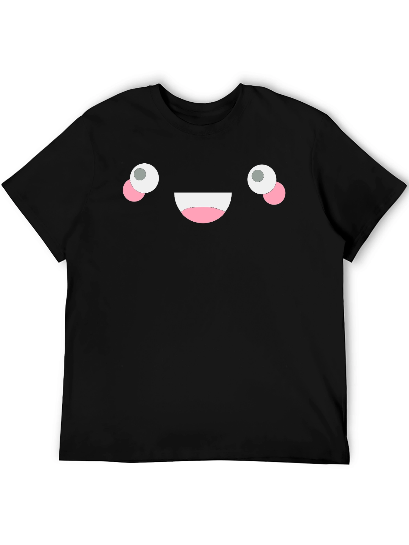 Happy Face Black T-Shirt - Fun Graphic Tee