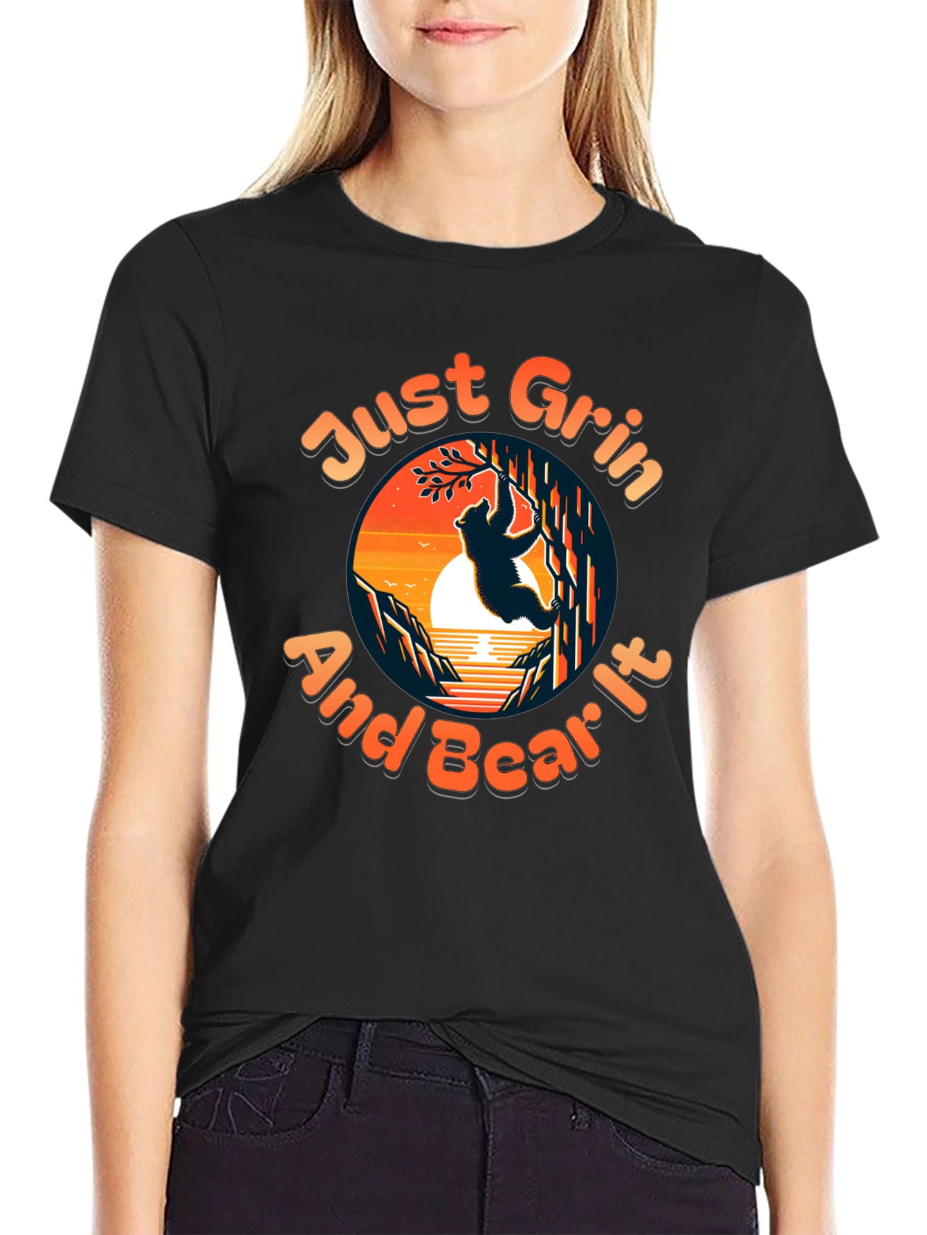 Just Grin and Bear It Graphic Tee