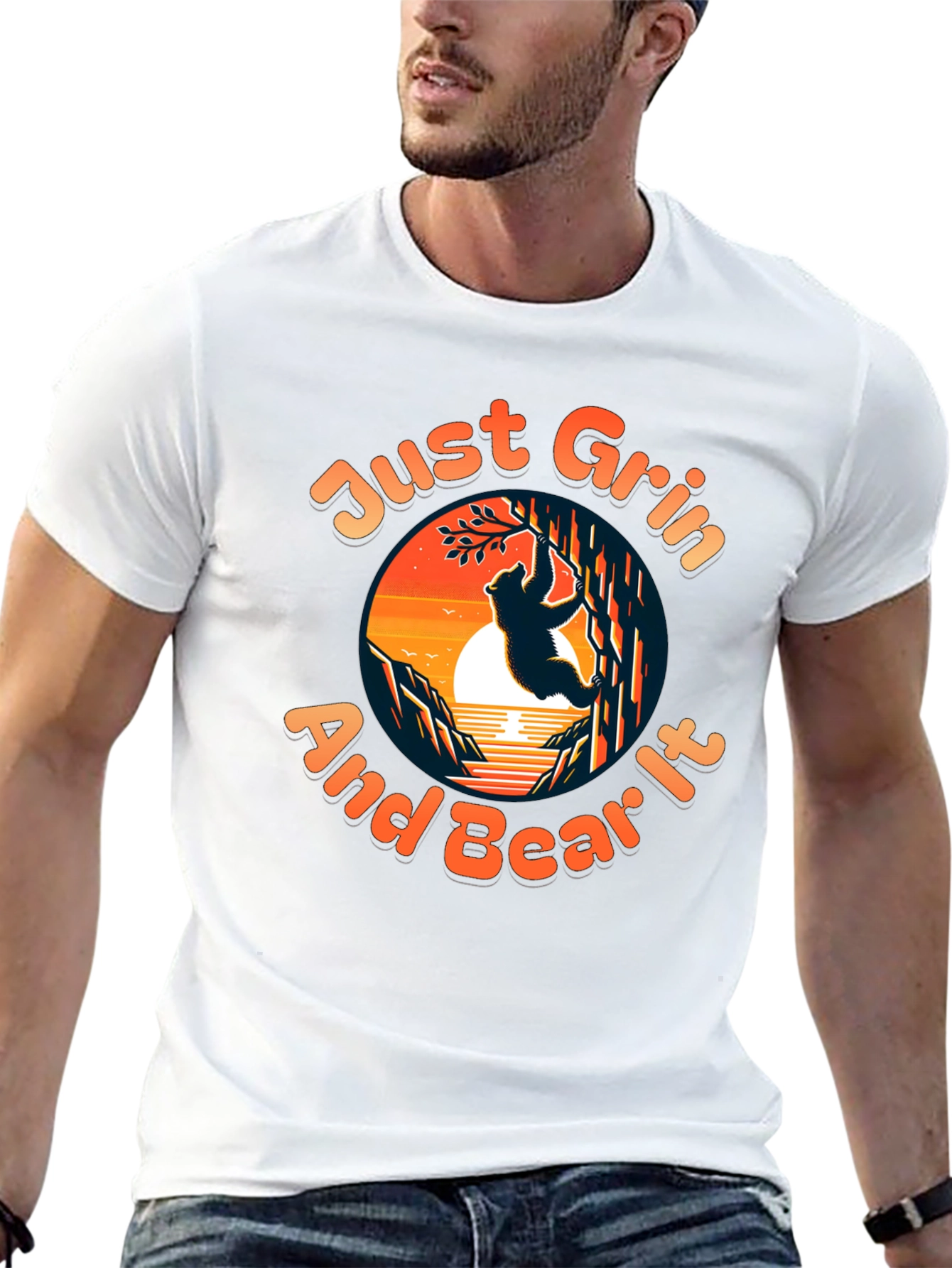 Just Grin and Bear It Graphic Tee