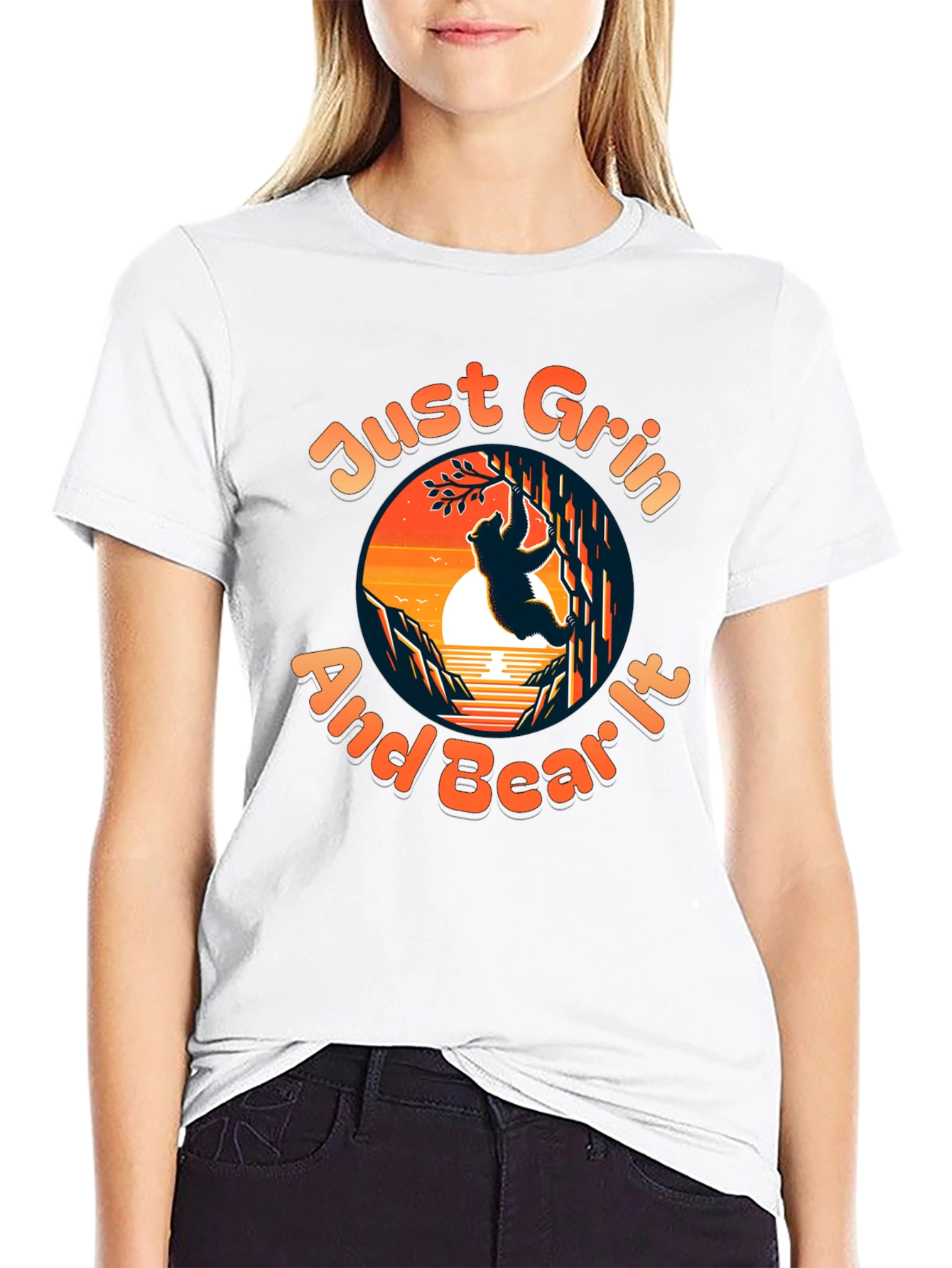Just Grin and Bear It Graphic Tee
