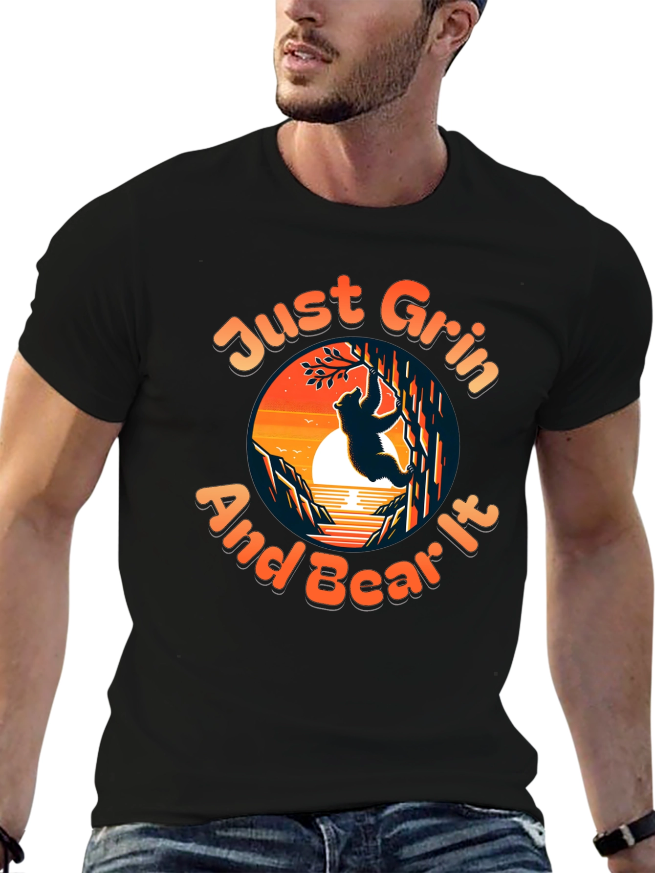 Just Grin and Bear It Graphic Tee