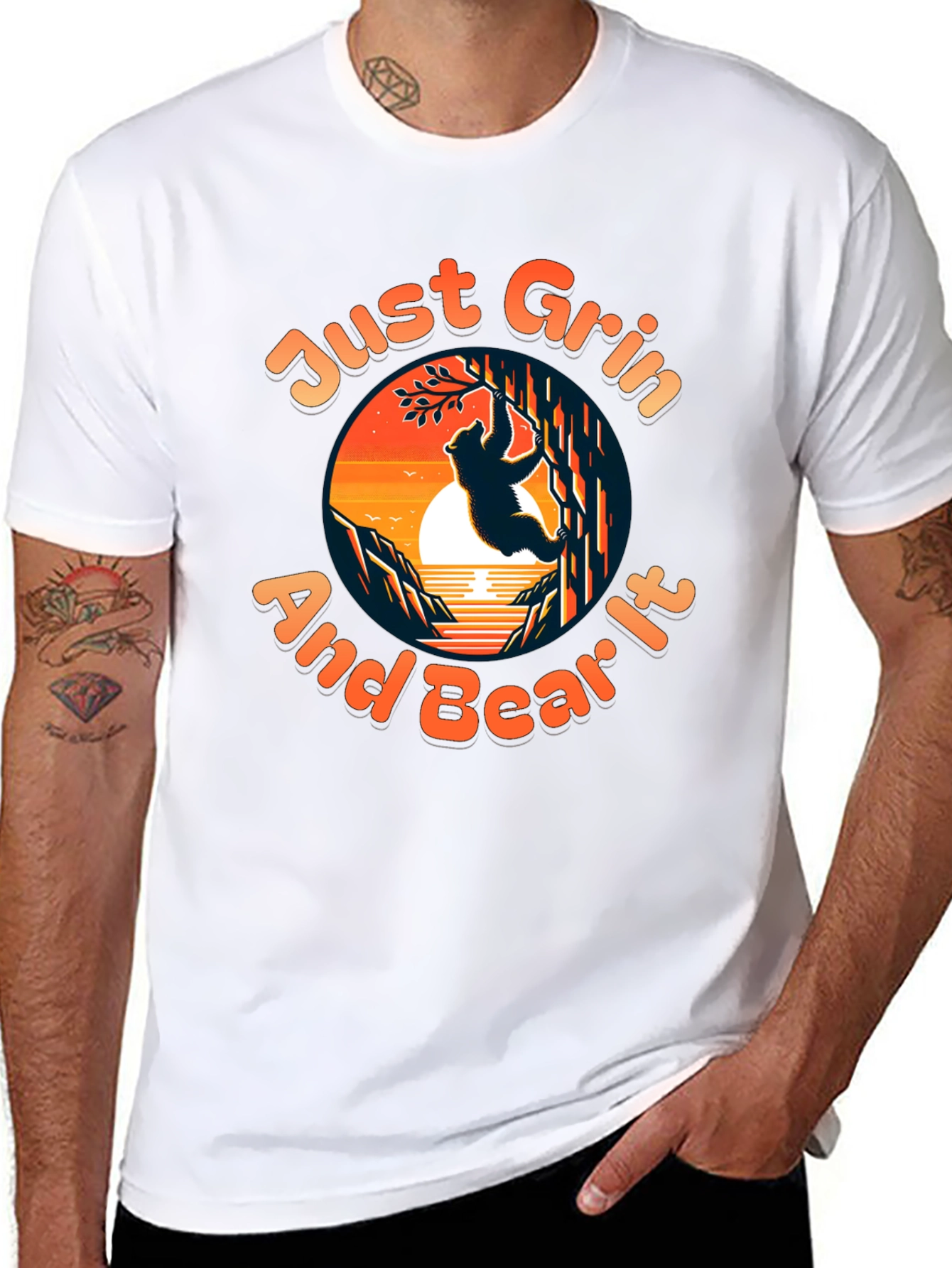 Just Grin and Bear It Graphic Tee