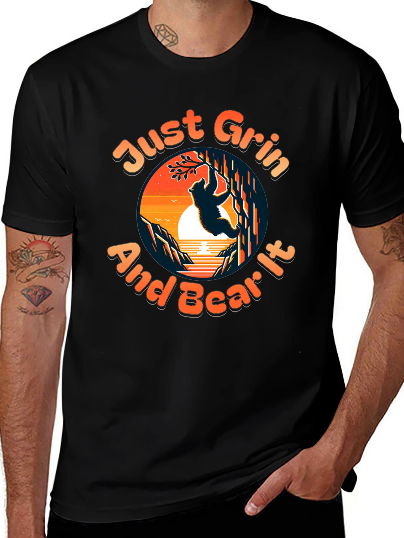 Just Grin and Bear It Graphic Tee