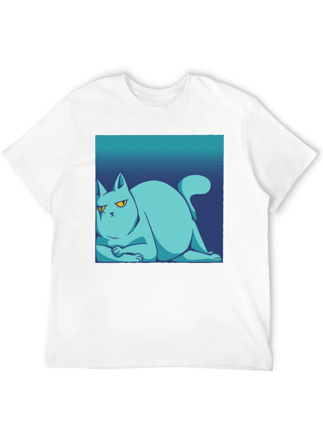 Cool Cat Tee: Black Cotton T-Shirt with Unique Graphic