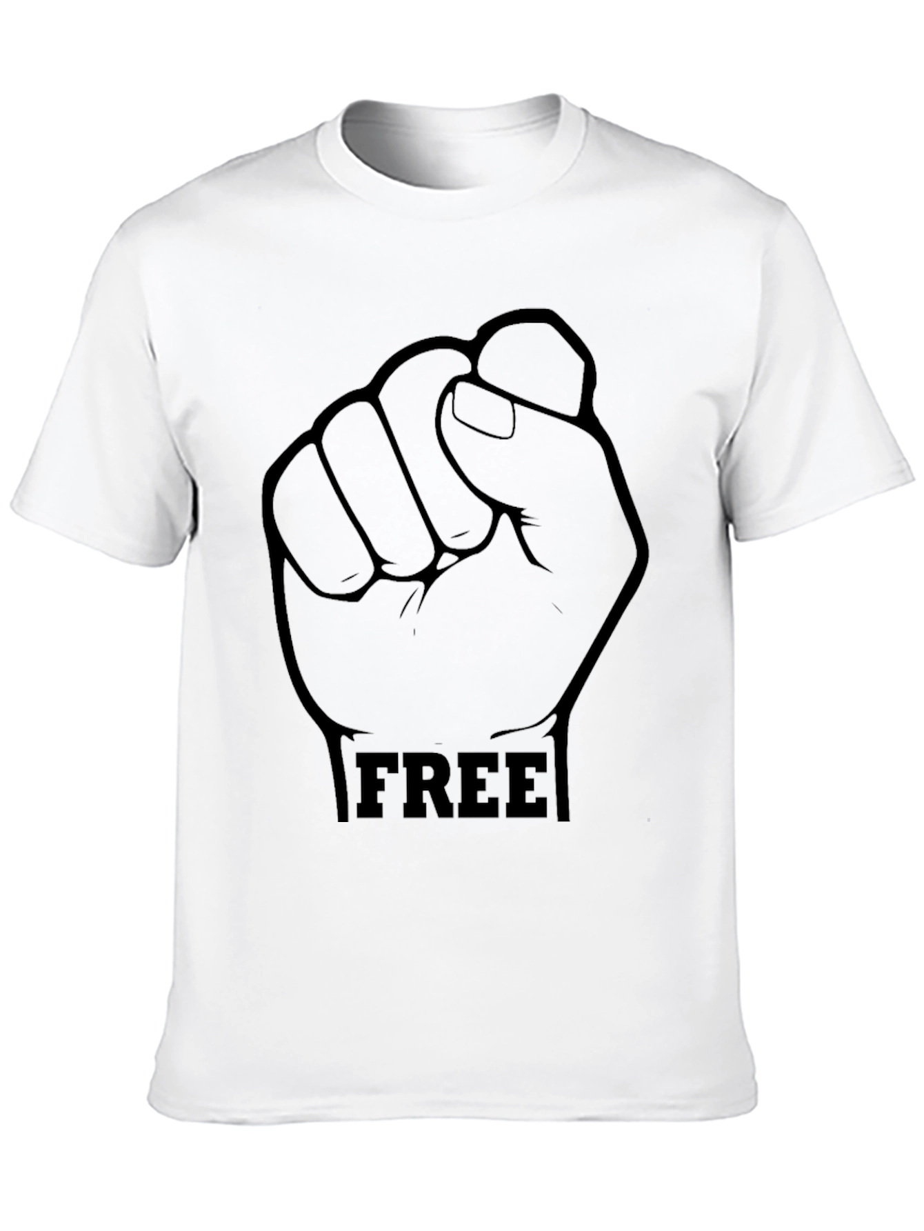 Black FREE Fist Graphic T-Shirt