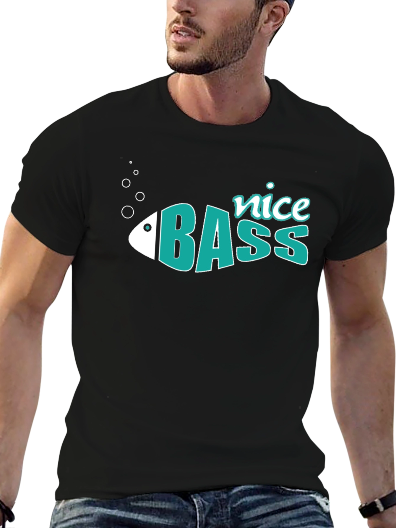 Nice Bass Fish Graphic T-Shirt
