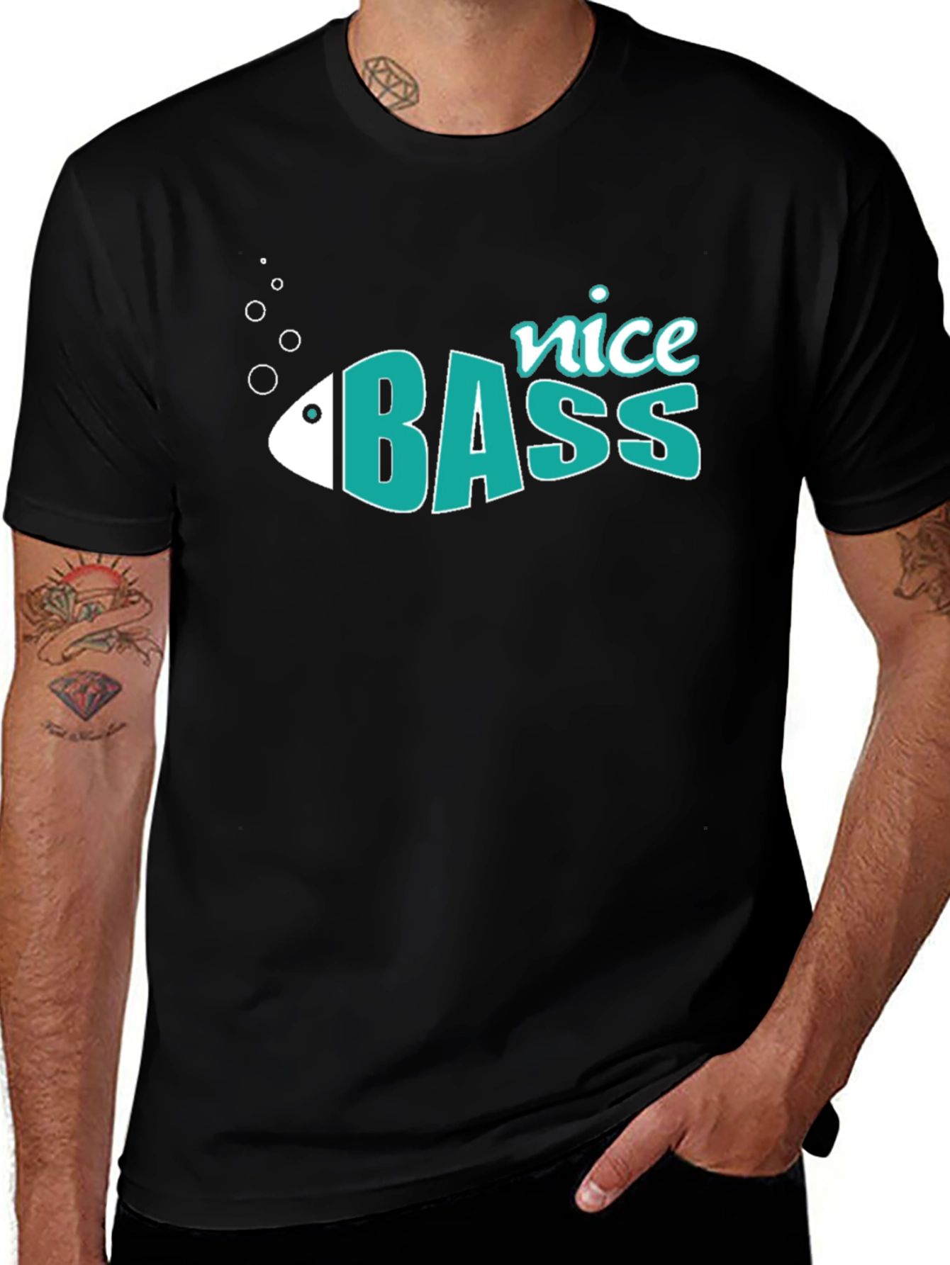 Nice Bass Fish Graphic T-Shirt