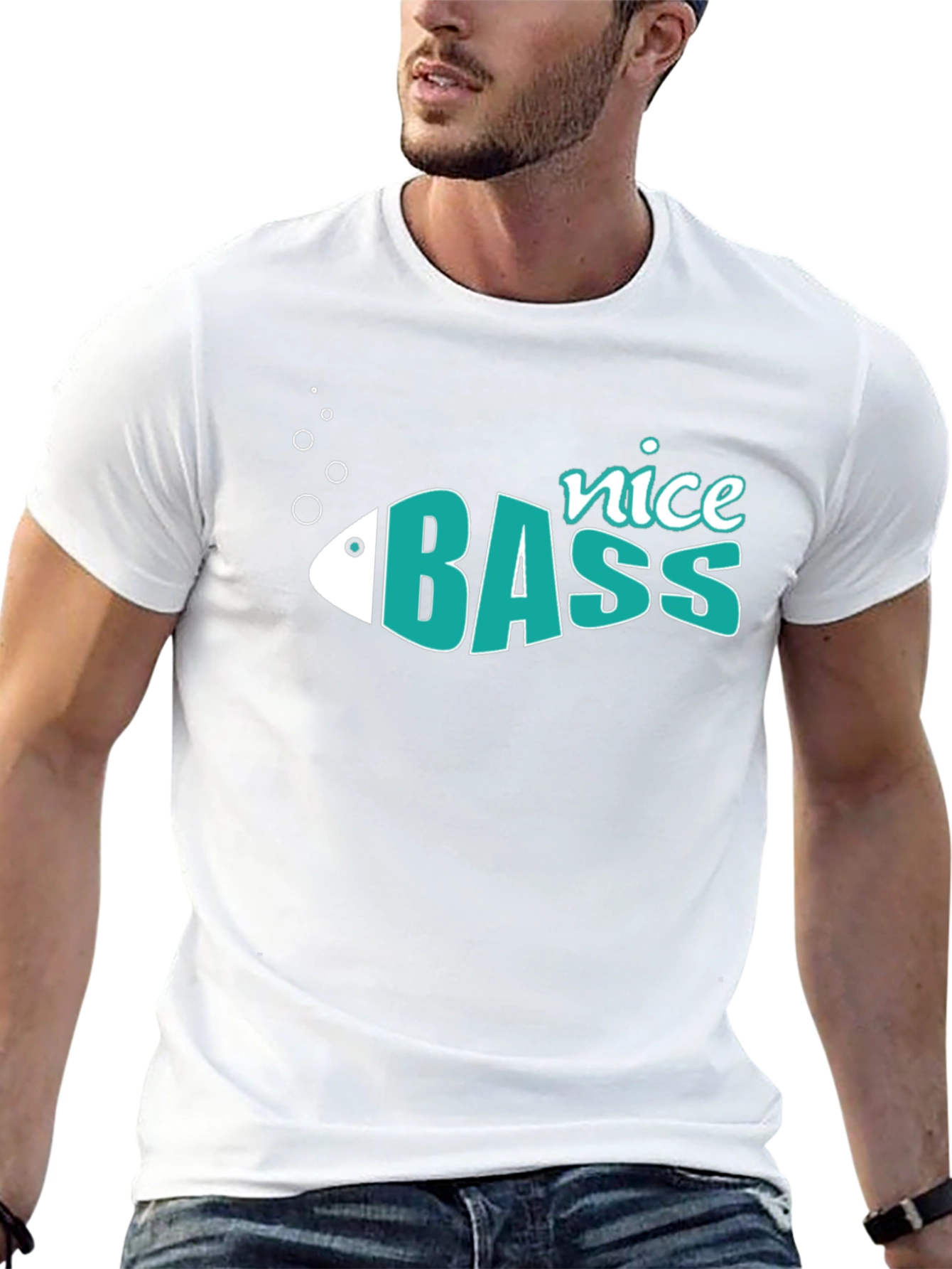 Nice Bass Fish Graphic T-Shirt