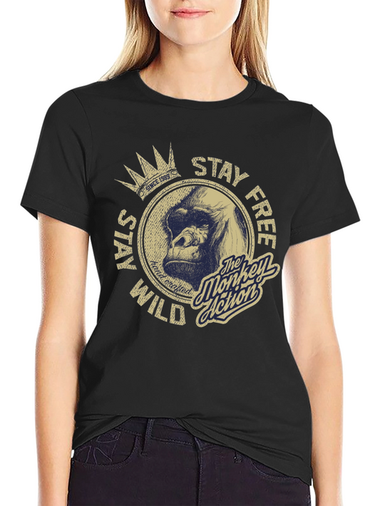 Stay Wild Monkey Graphic T-Shirt