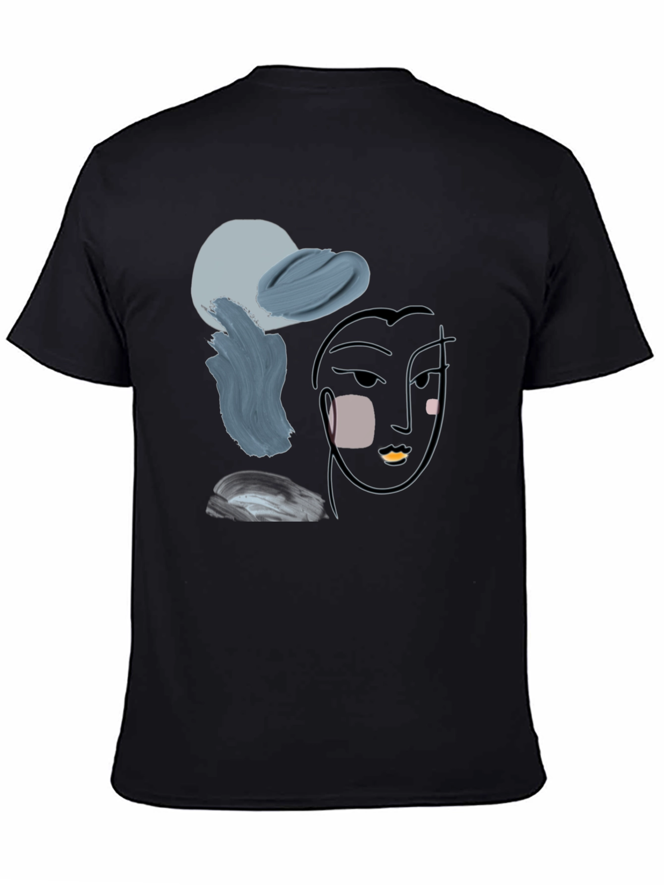 Abstract Face Graphic T-Shirt - Modern Art Tee
