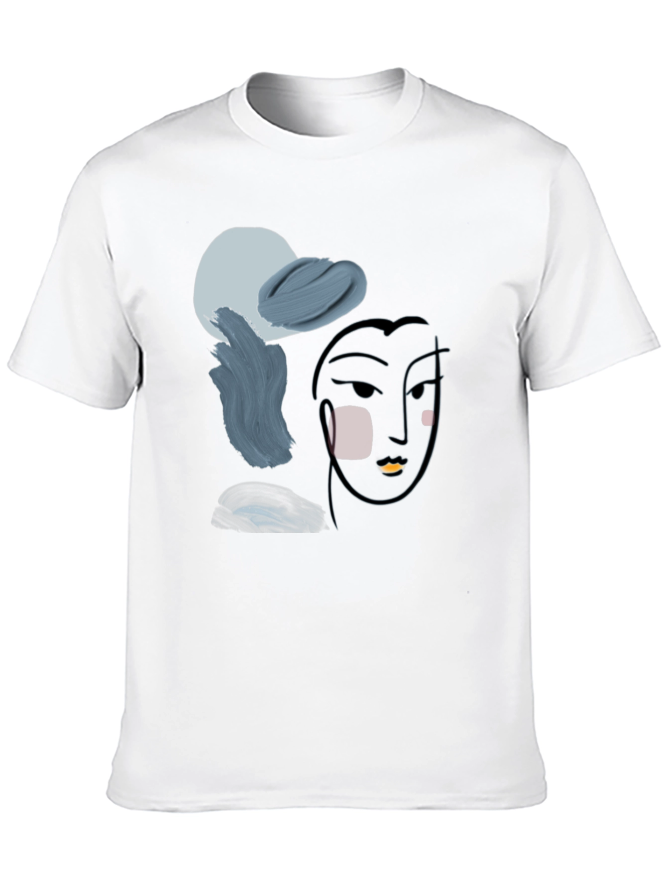 Abstract Face Graphic T-Shirt - Modern Art Tee