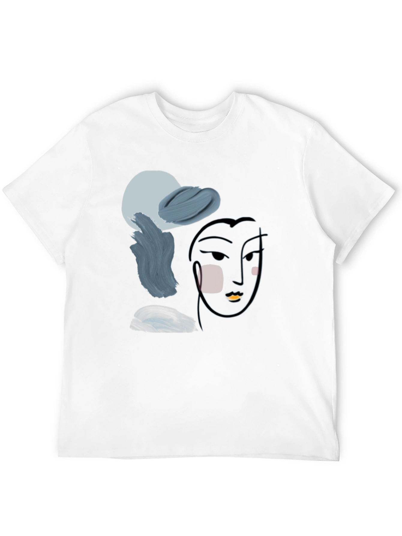 Abstract Face Graphic T-Shirt - Modern Art Tee