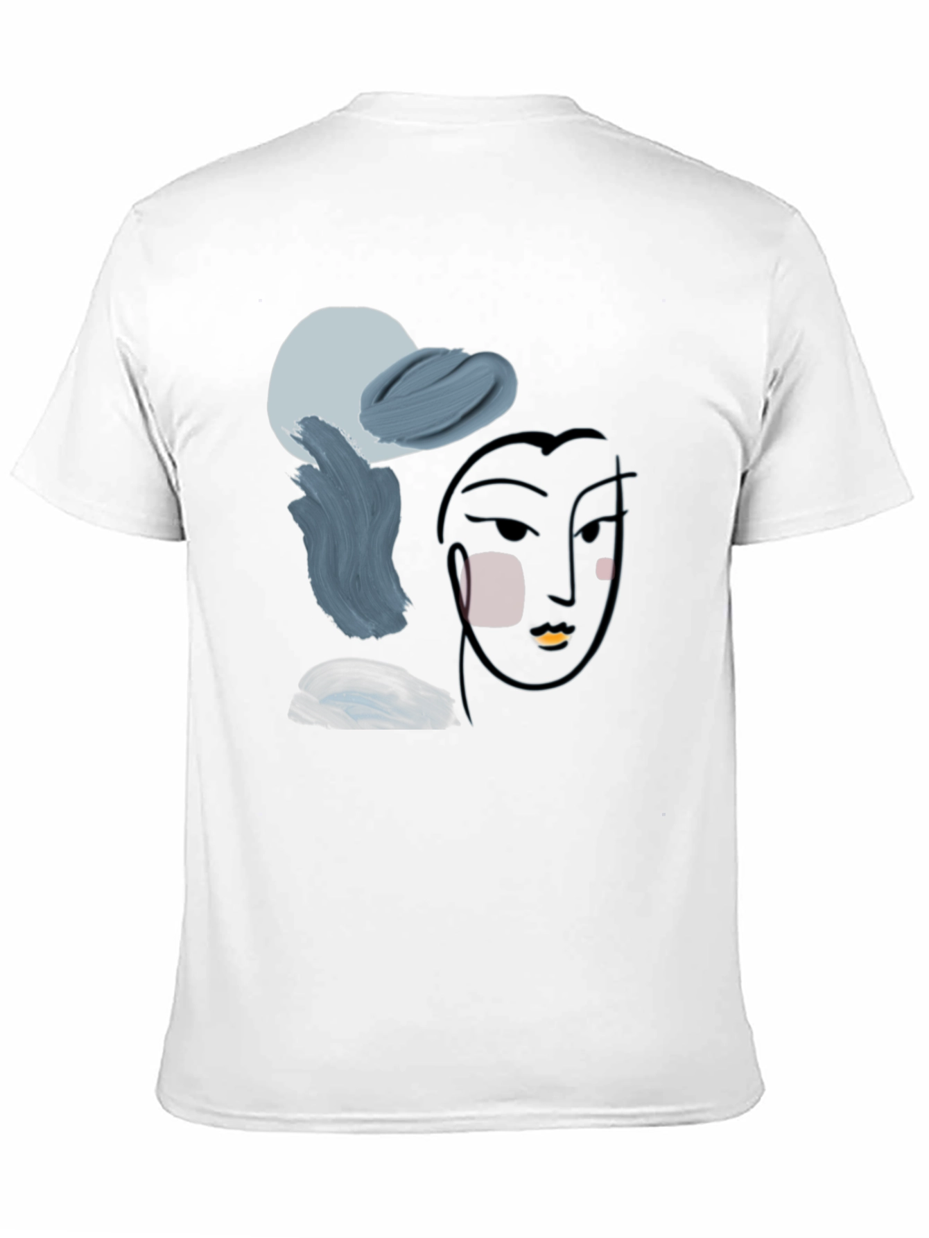 Abstract Face Graphic T-Shirt - Modern Art Tee
