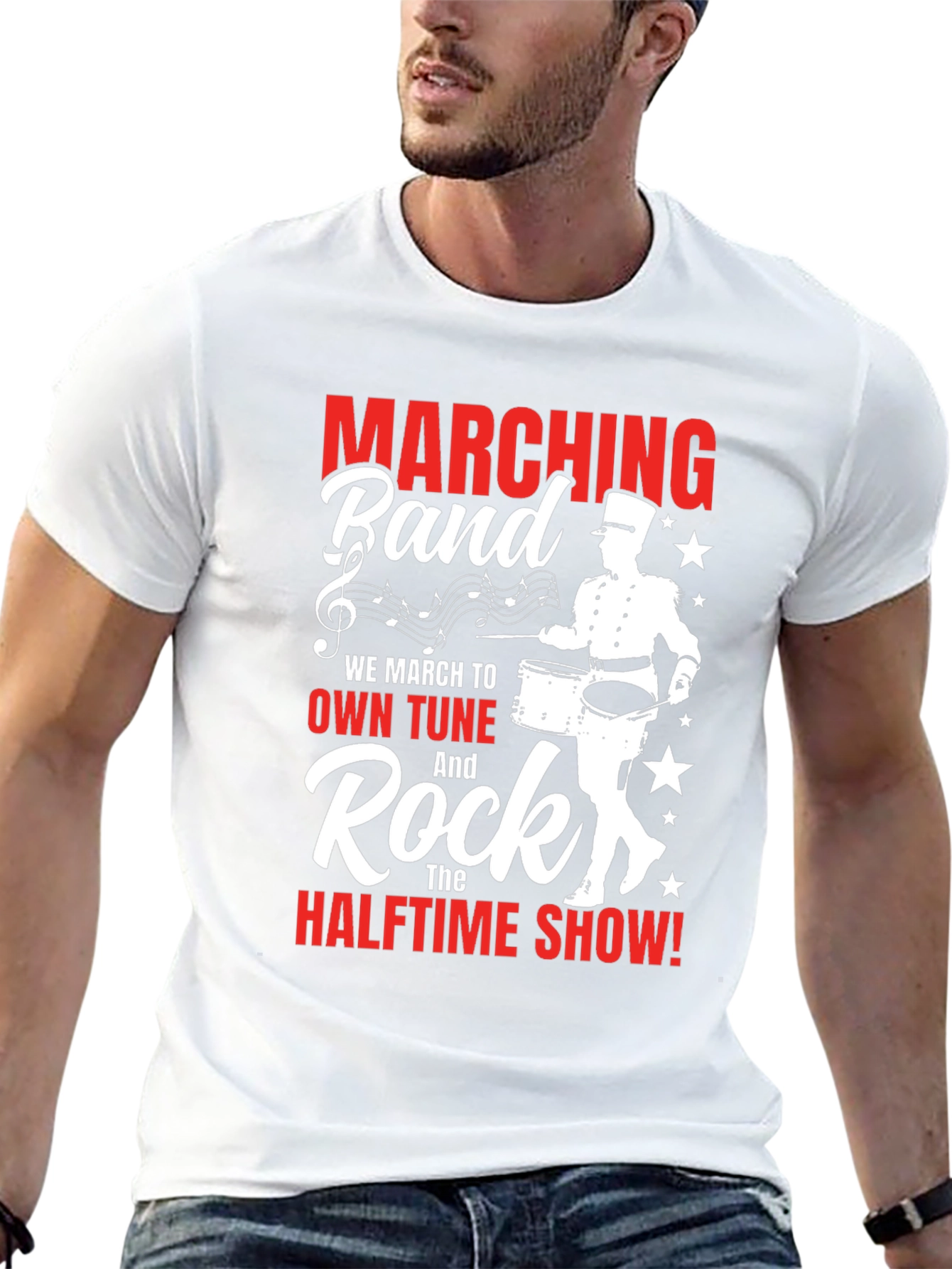 Marching Band Drummer Graphic Tee