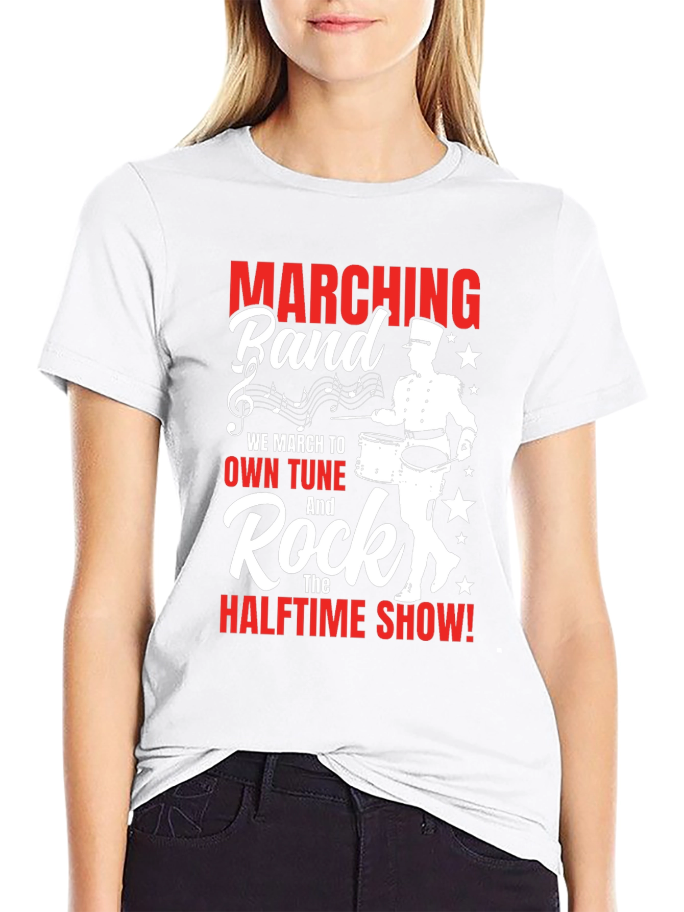Marching Band Drummer Graphic Tee