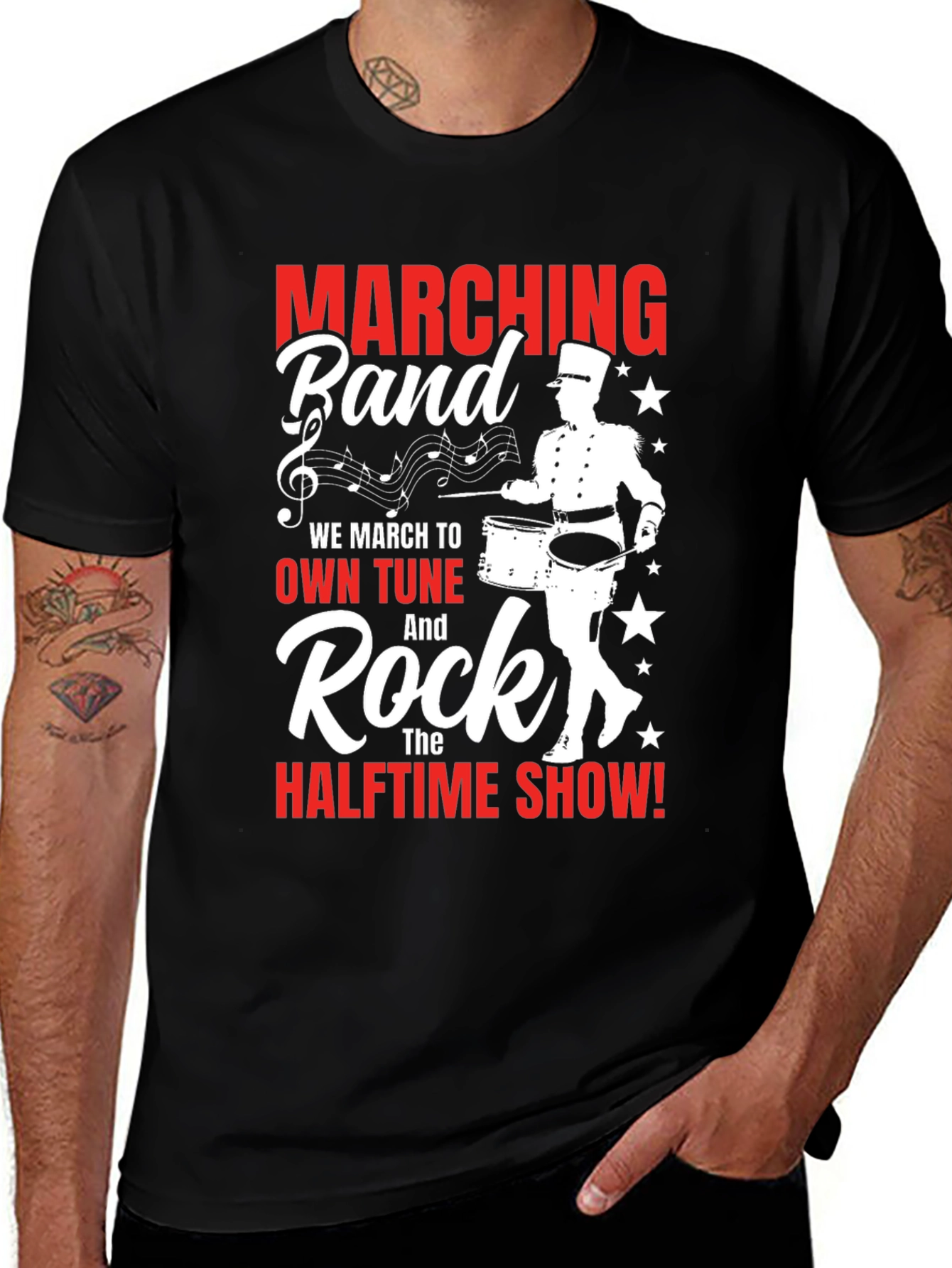 Marching Band Drummer Graphic Tee