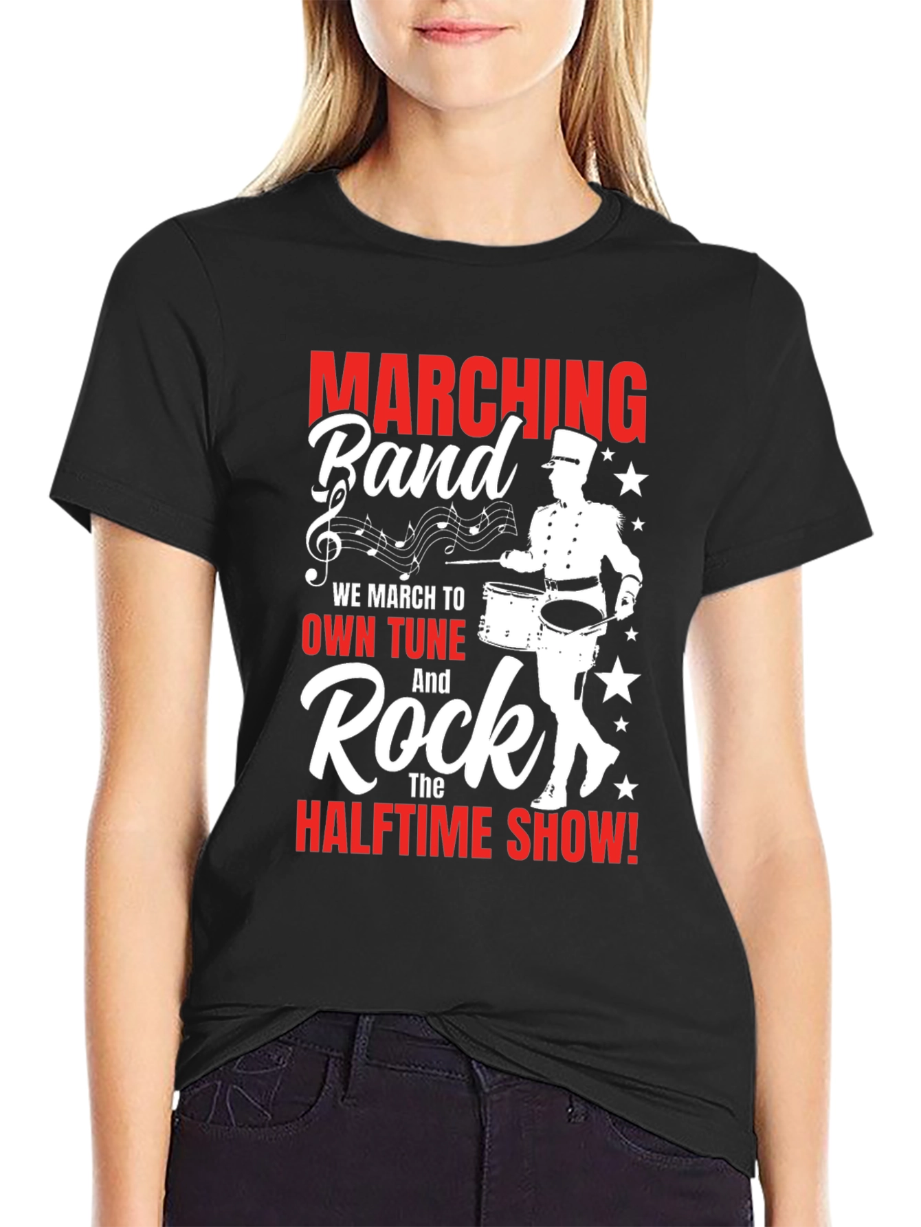 Marching Band Drummer Graphic Tee