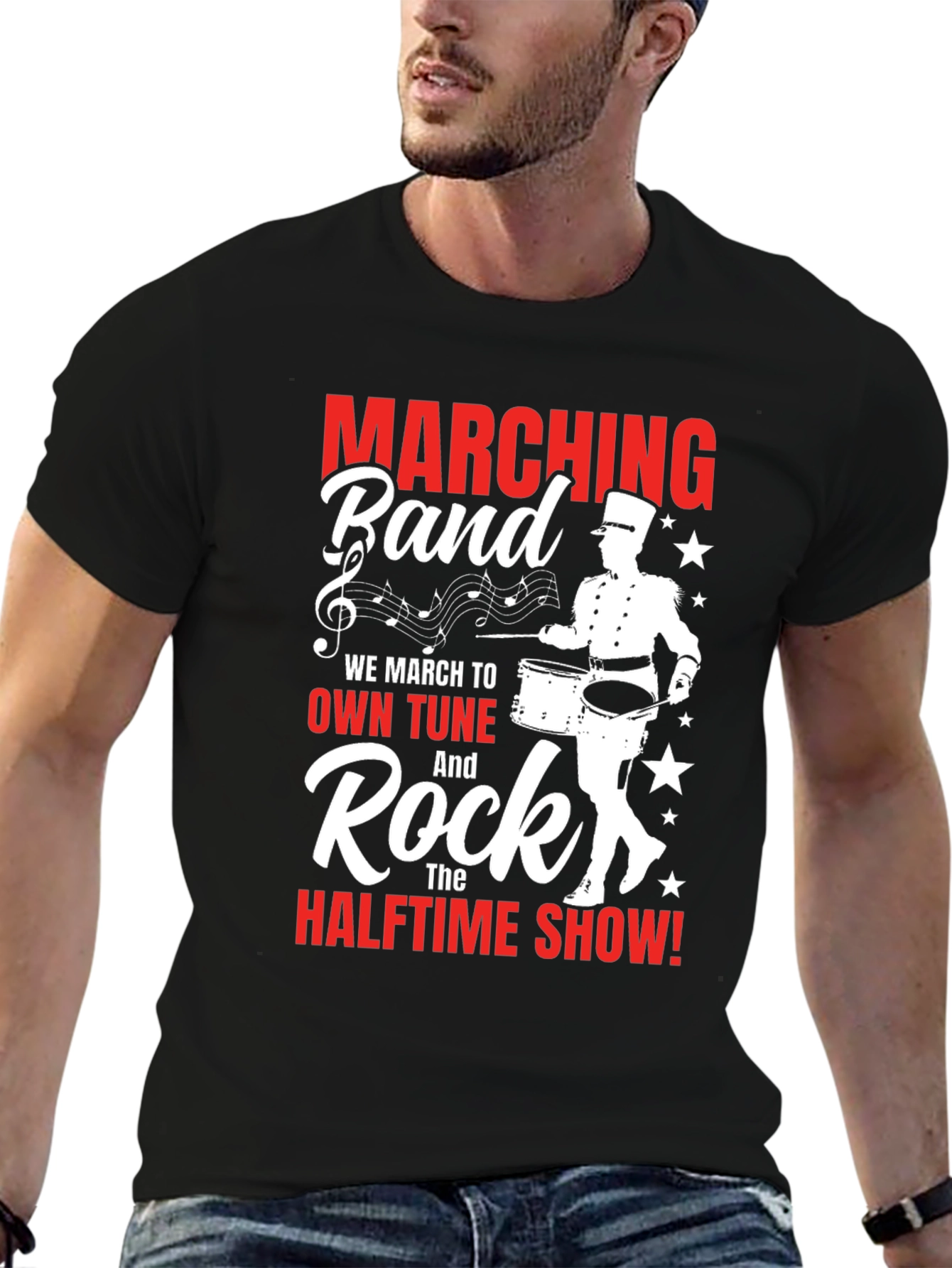 Marching Band Drummer Graphic Tee