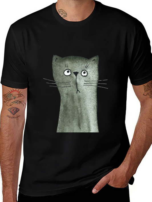 Funny Cat Graphic Print T-Shirt