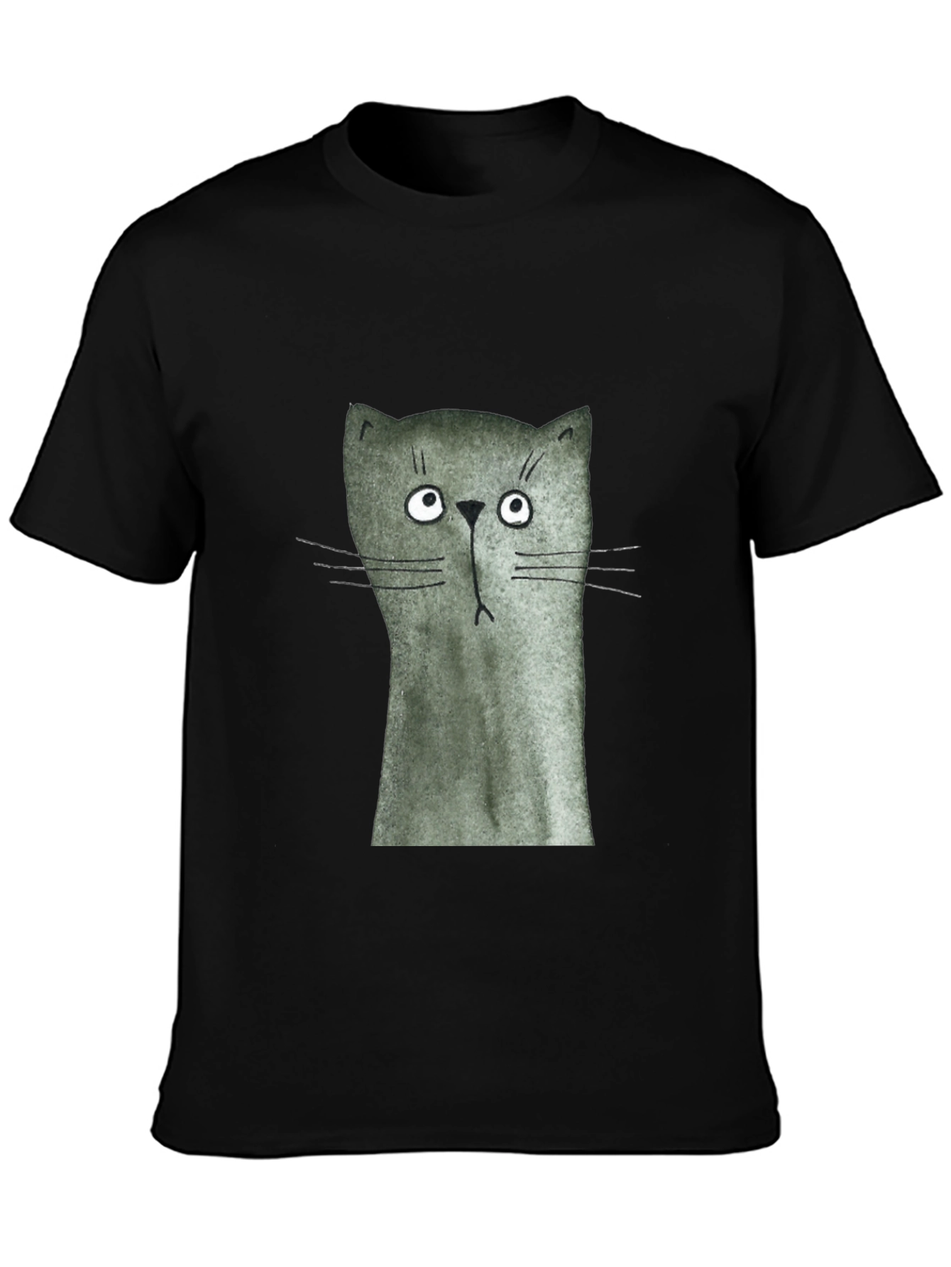 Funny Cat Graphic Print T-Shirt