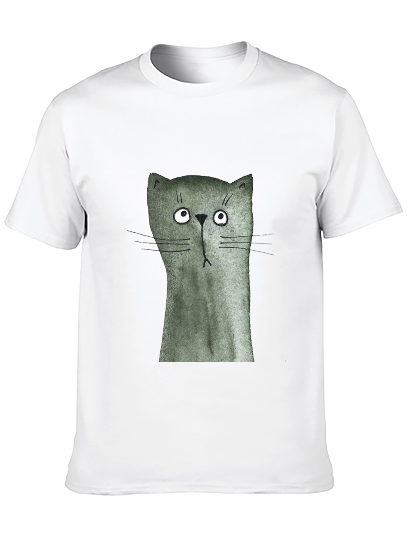 Funny Cat Graphic Print T-Shirt