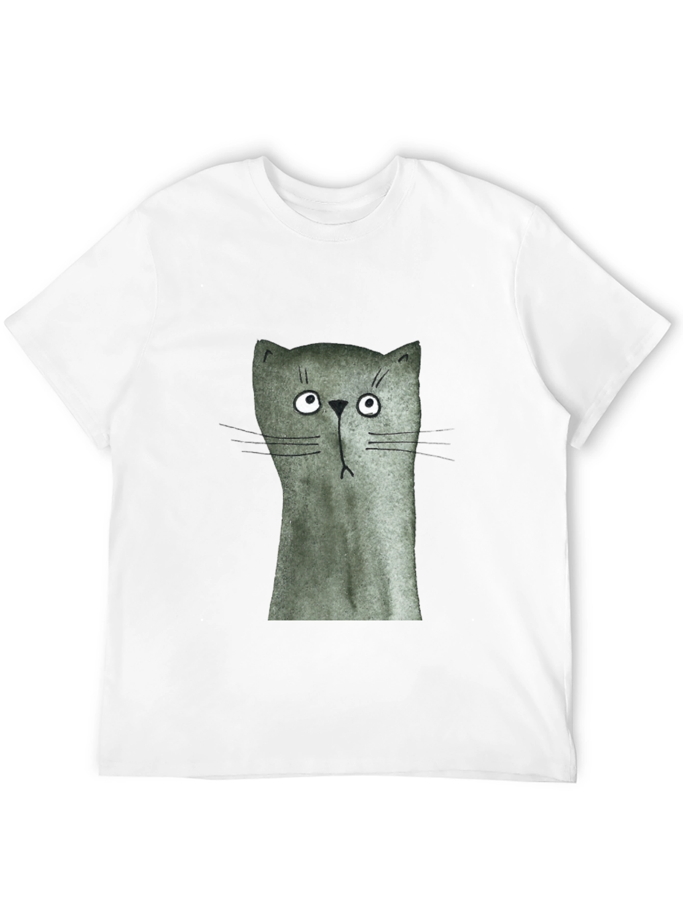 Funny Cat Graphic Print T-Shirt