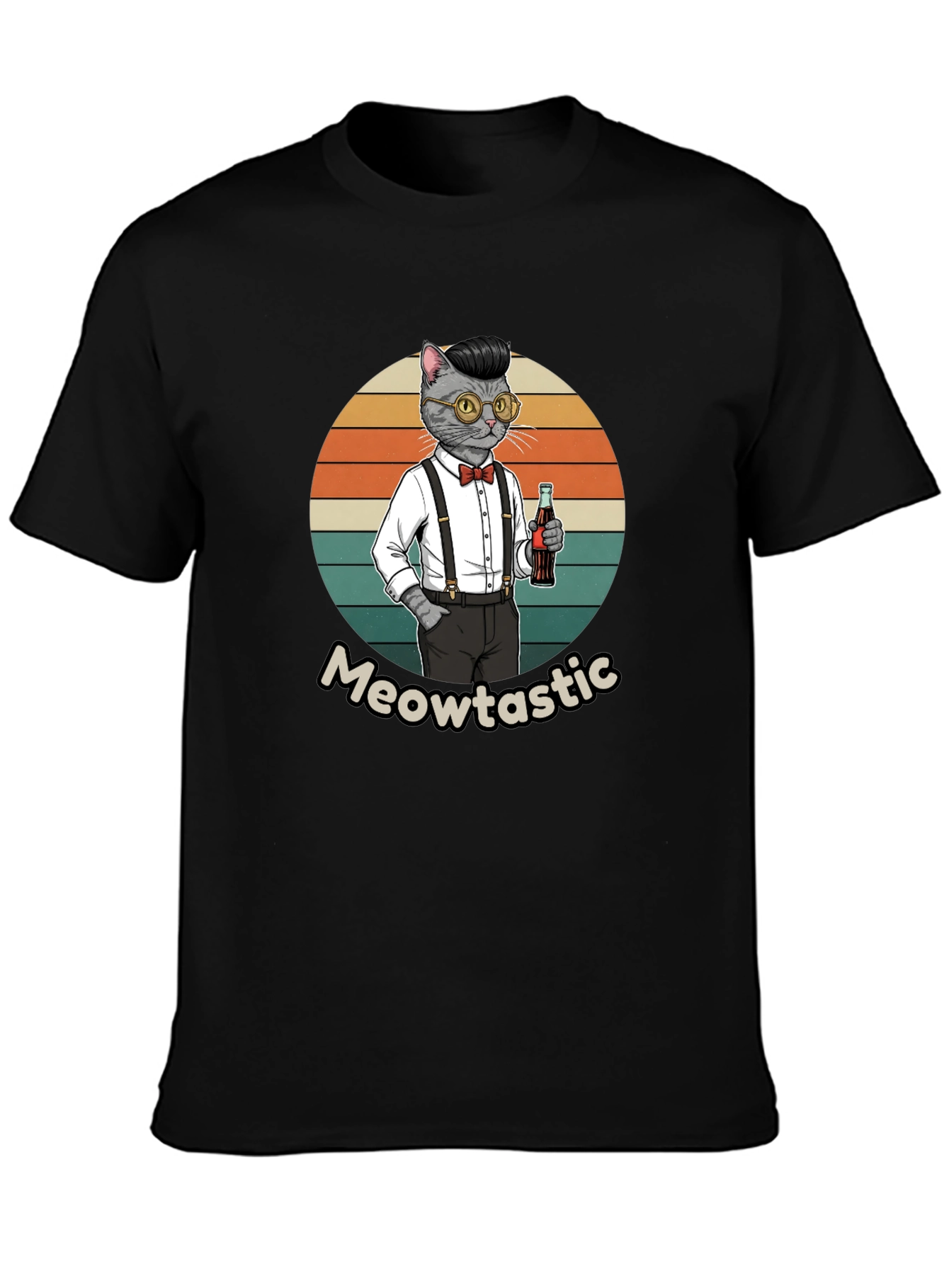 Meowtastic Cat Graphic T-Shirt