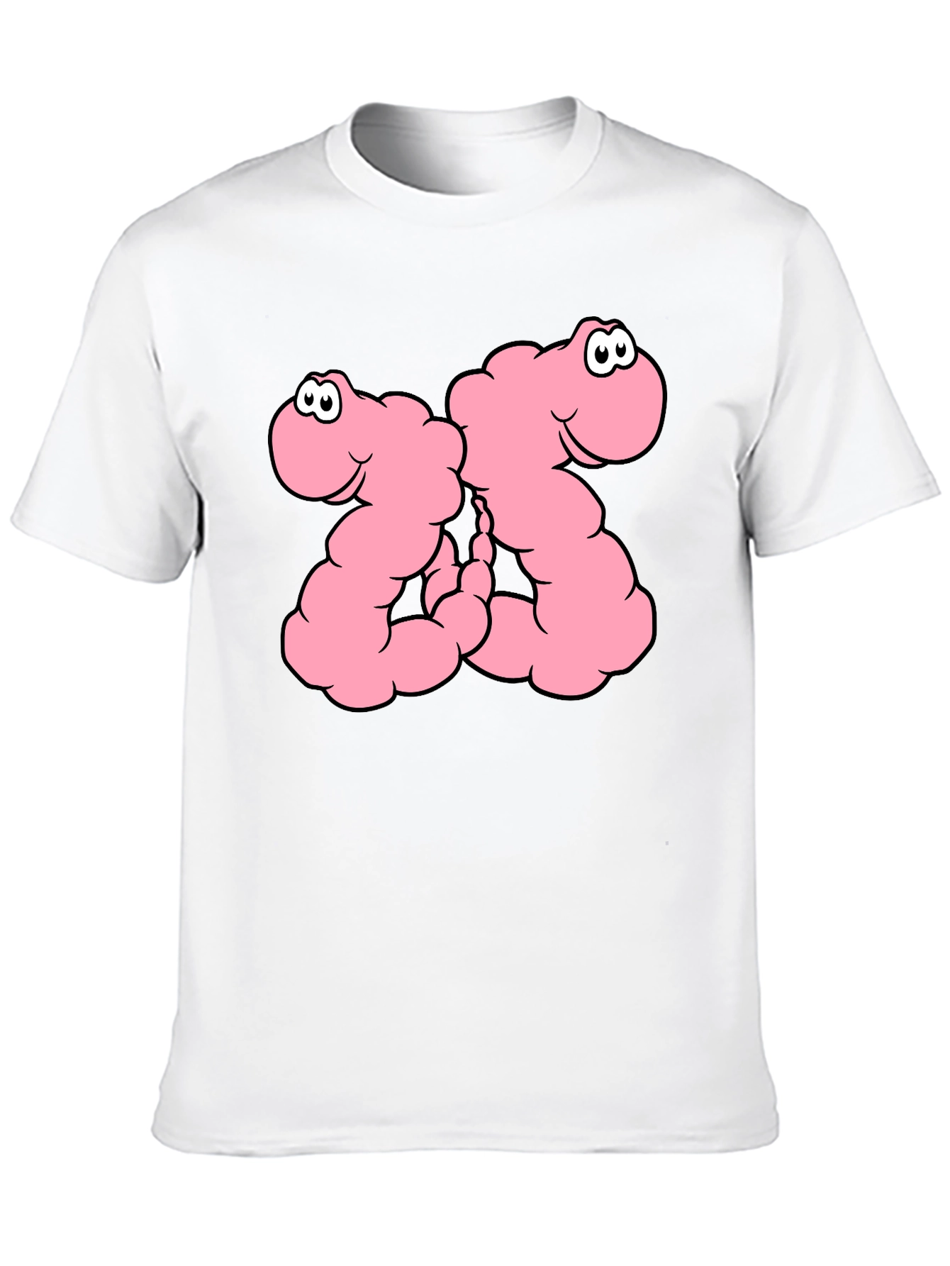 Funny Worms Black T-Shirt