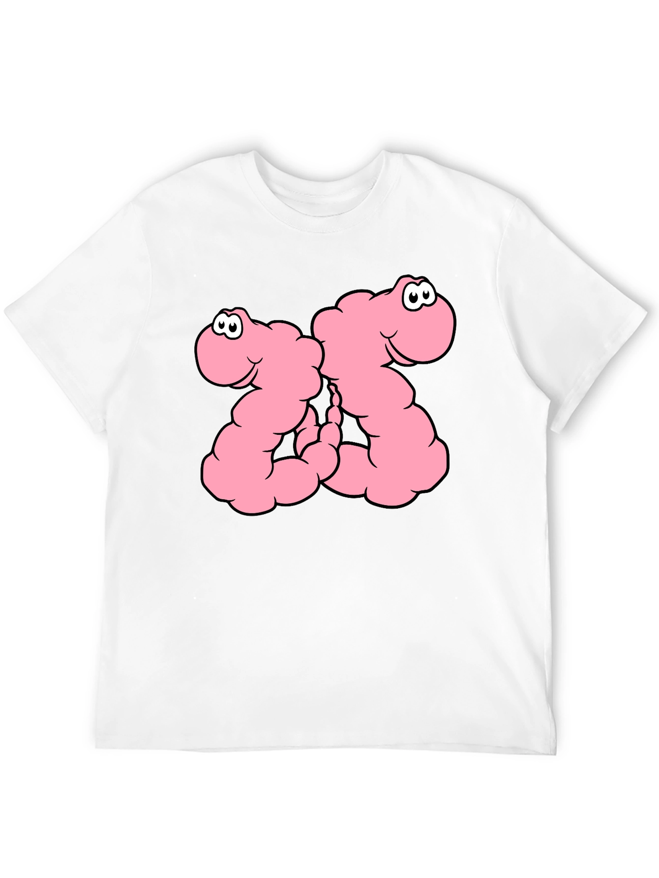 Funny Worms Black T-Shirt