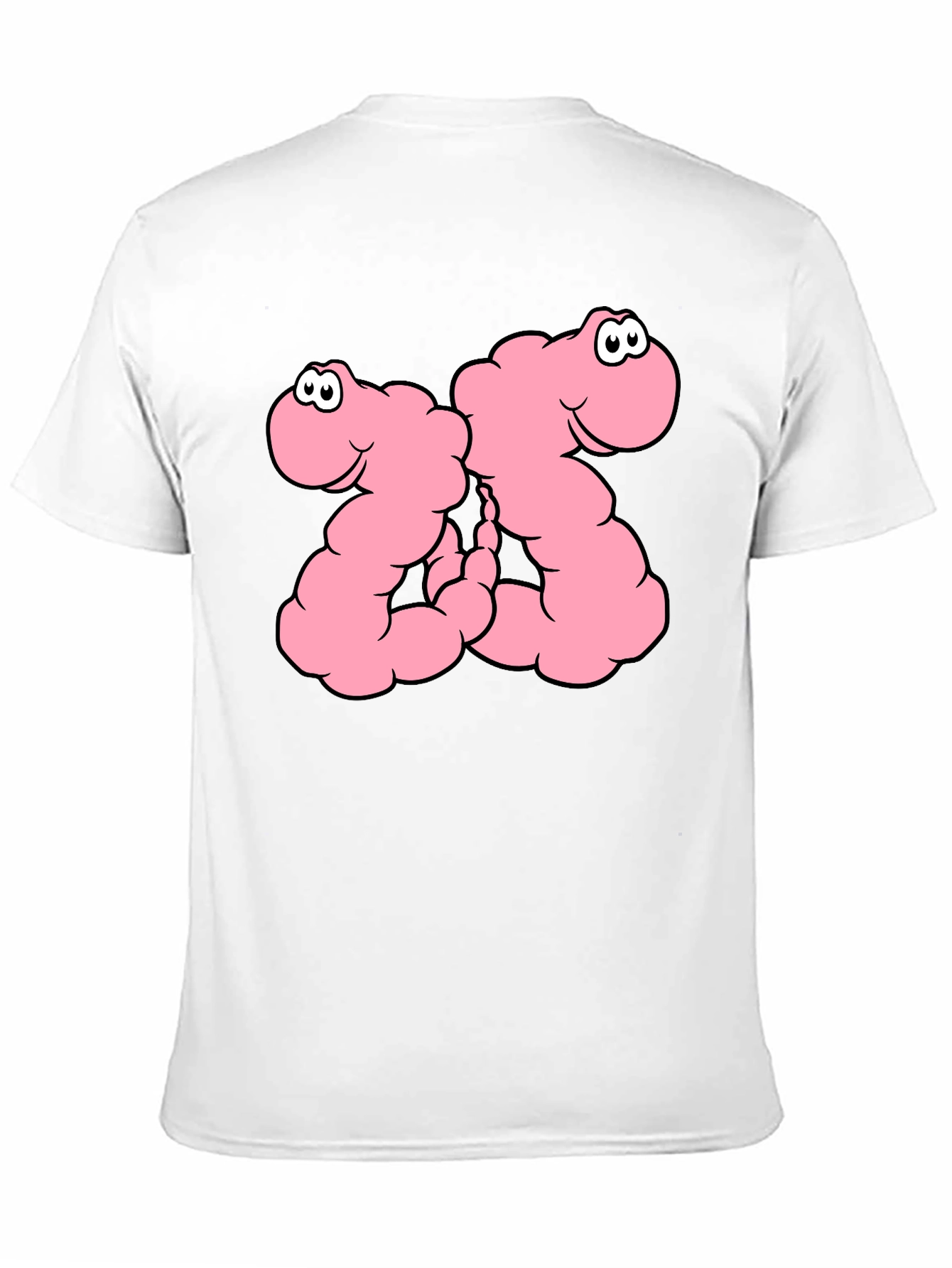 Funny Worms Black T-Shirt