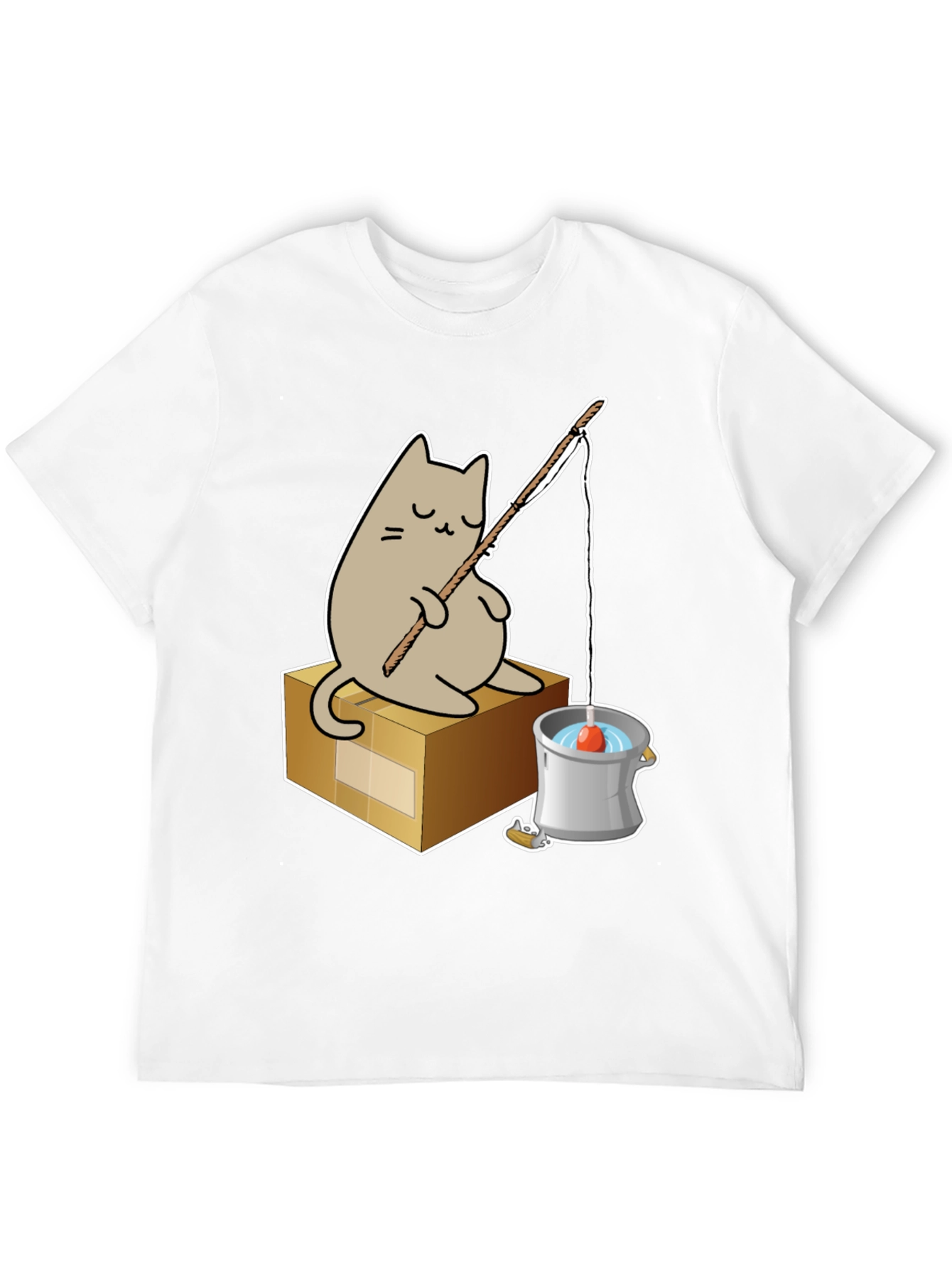 Cat Fishing T-Shirt - Cute Graphic Tee