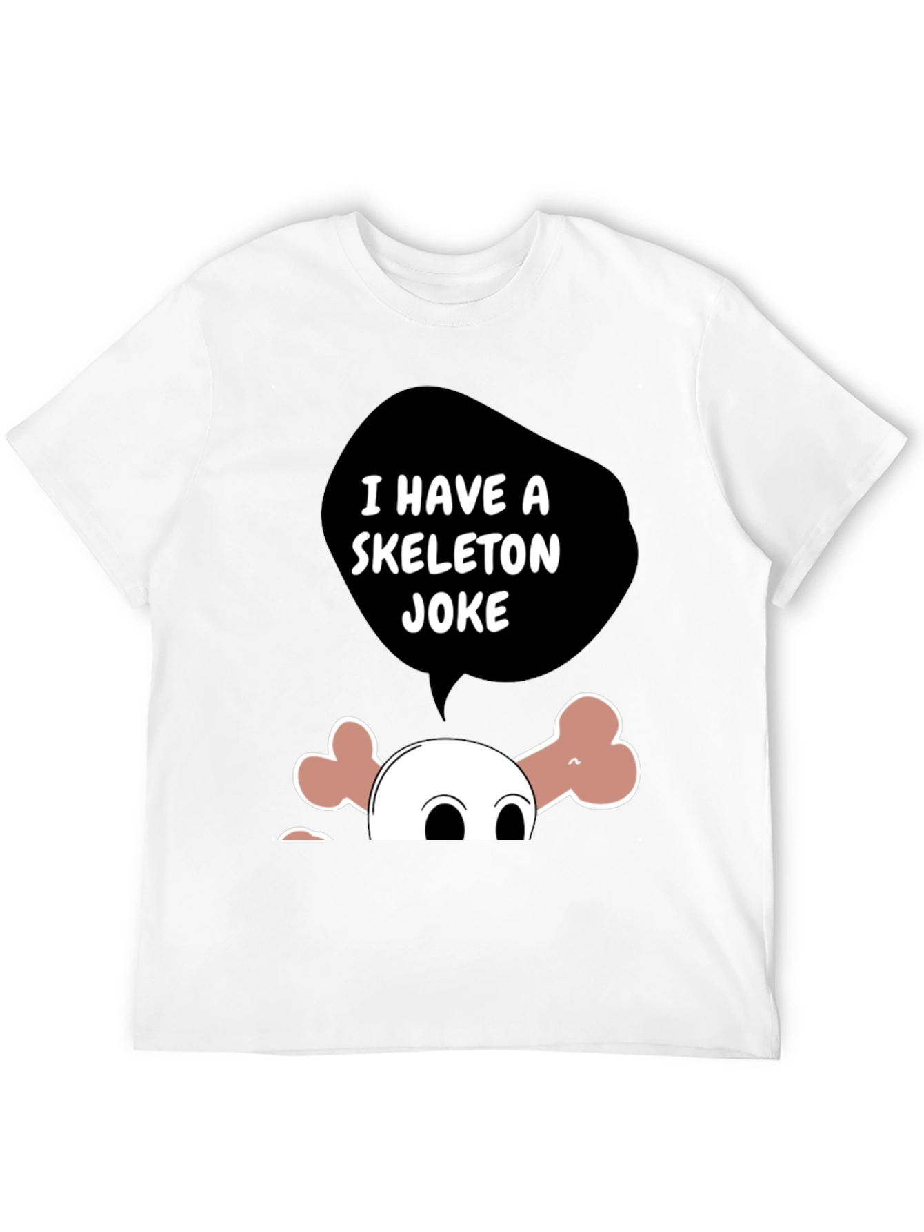 Skeleton Joke Graphic Tee - Spooky Humor T-Shirt
