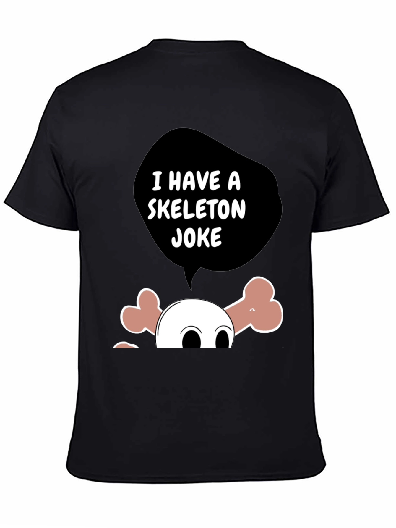 Skeleton Joke Graphic Tee - Spooky Humor T-Shirt