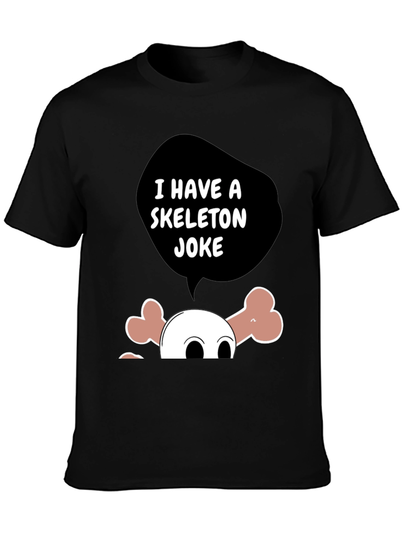 Skeleton Joke Graphic Tee - Spooky Humor T-Shirt