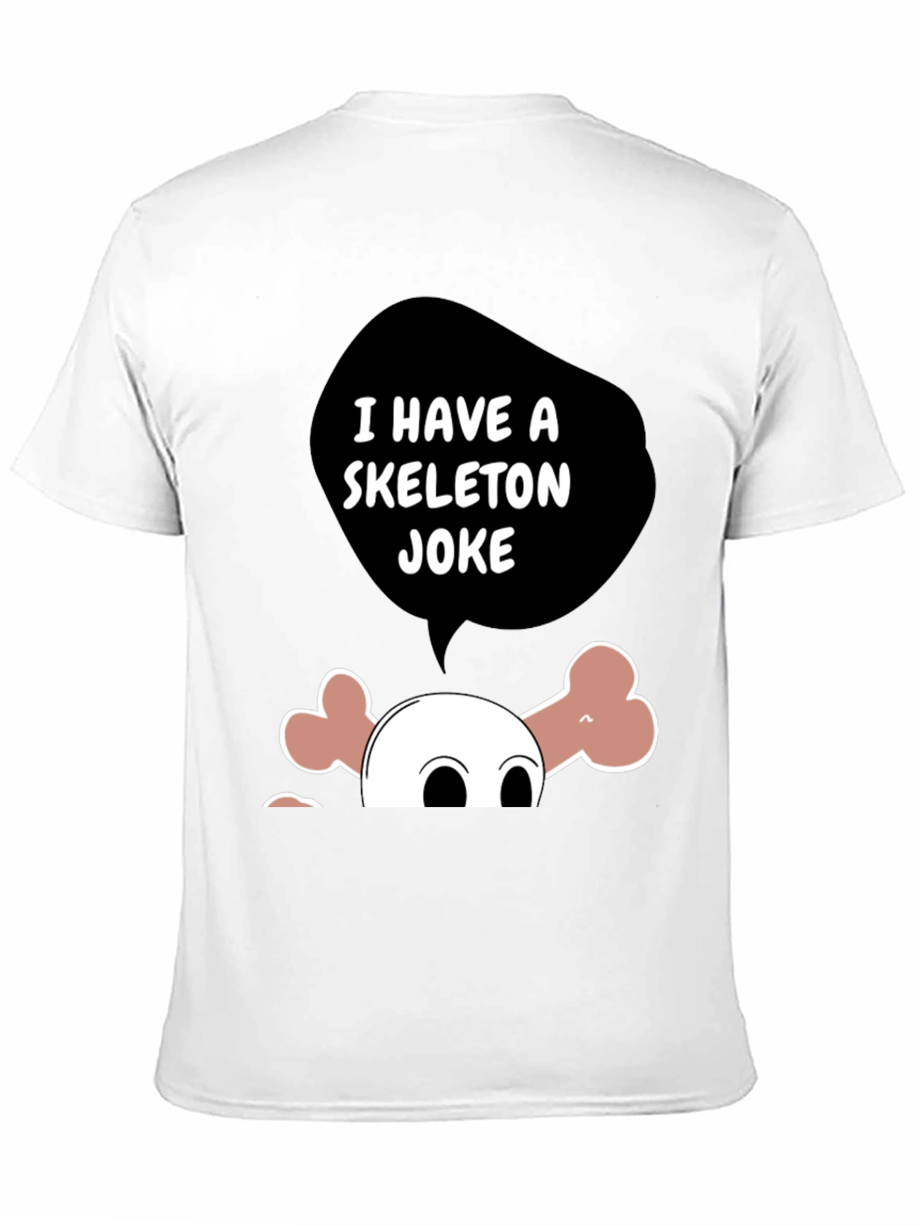Skeleton Joke Graphic Tee - Spooky Humor T-Shirt