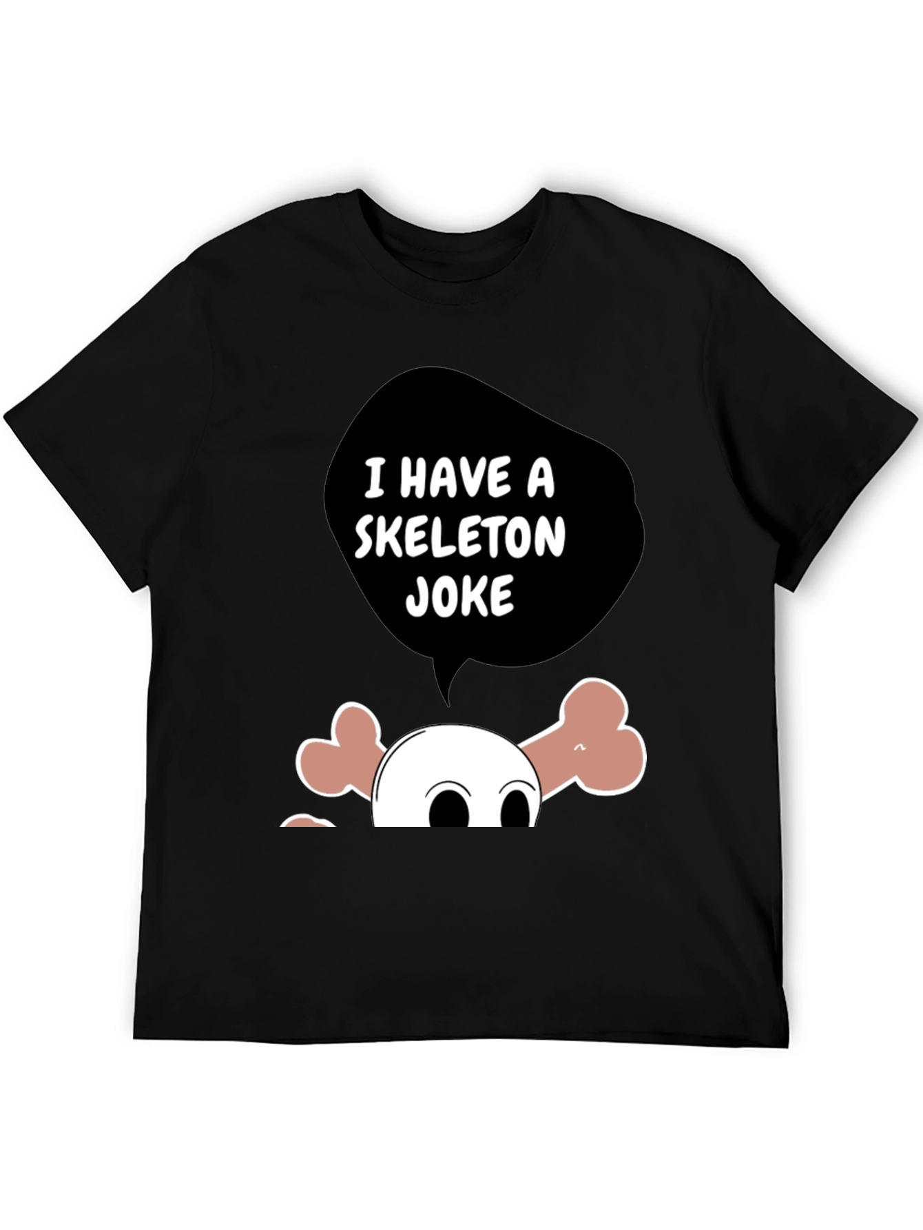 Skeleton Joke Graphic Tee - Spooky Humor T-Shirt