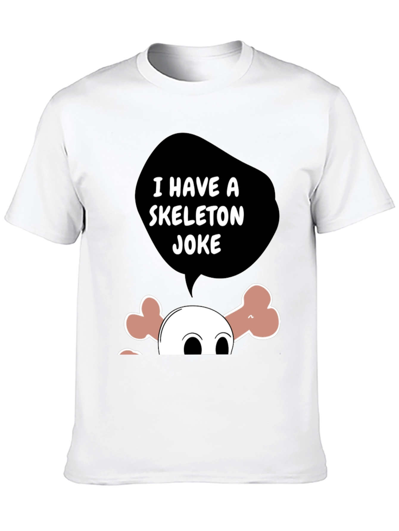 Skeleton Joke Graphic Tee - Spooky Humor T-Shirt