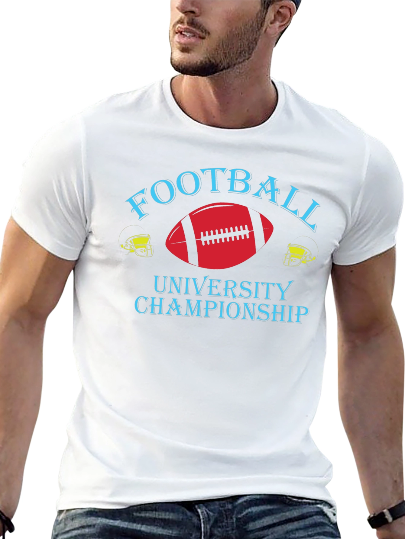 Football University Championship Graphic T-Shirt
