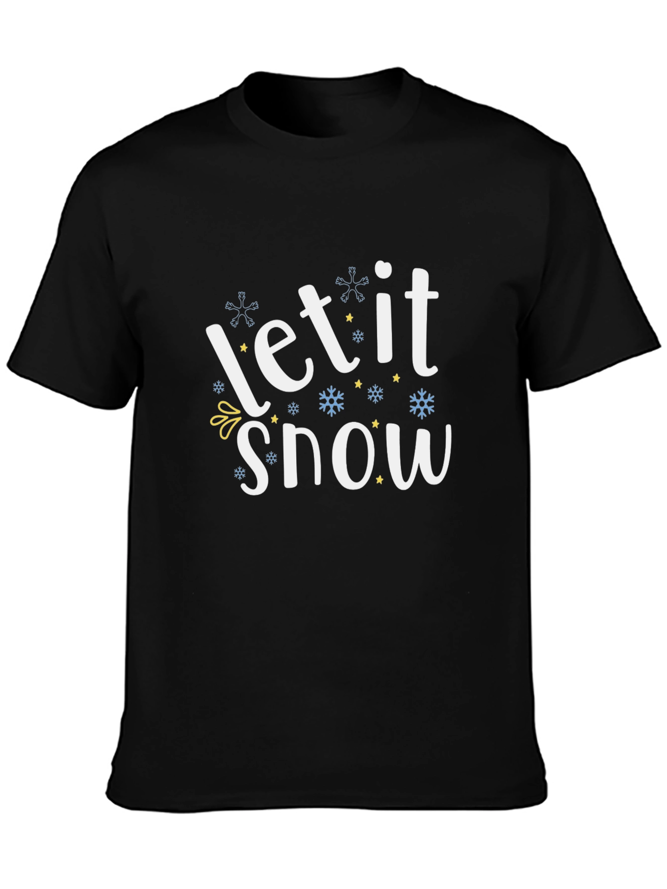 Let It Snow Black T-Shirt