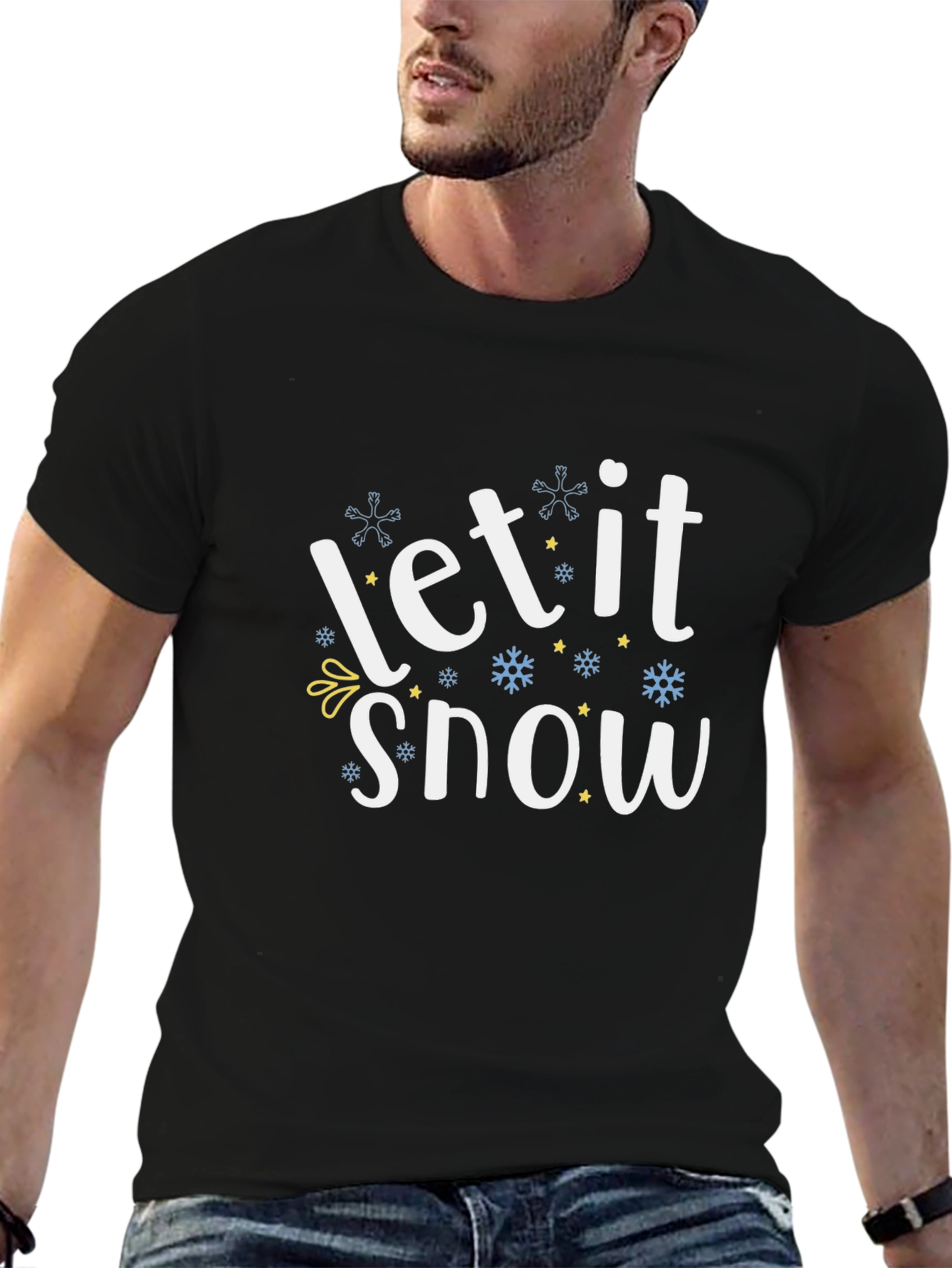 Let It Snow Black T-Shirt