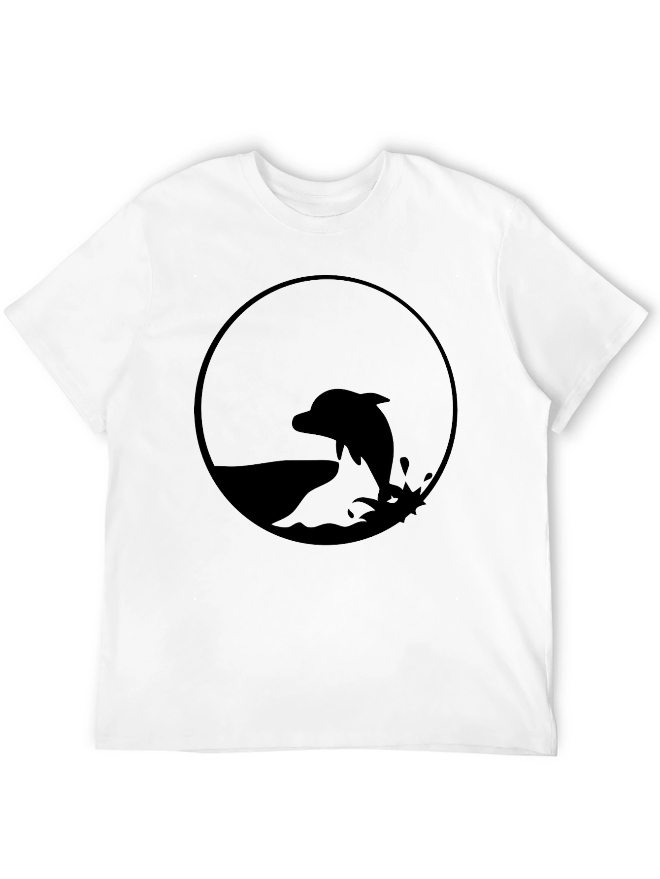 Dolphin Circle Graphic Tee - Black