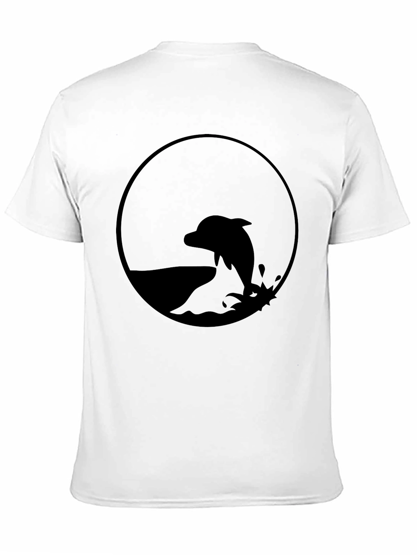 Dolphin Circle Graphic Tee - Black